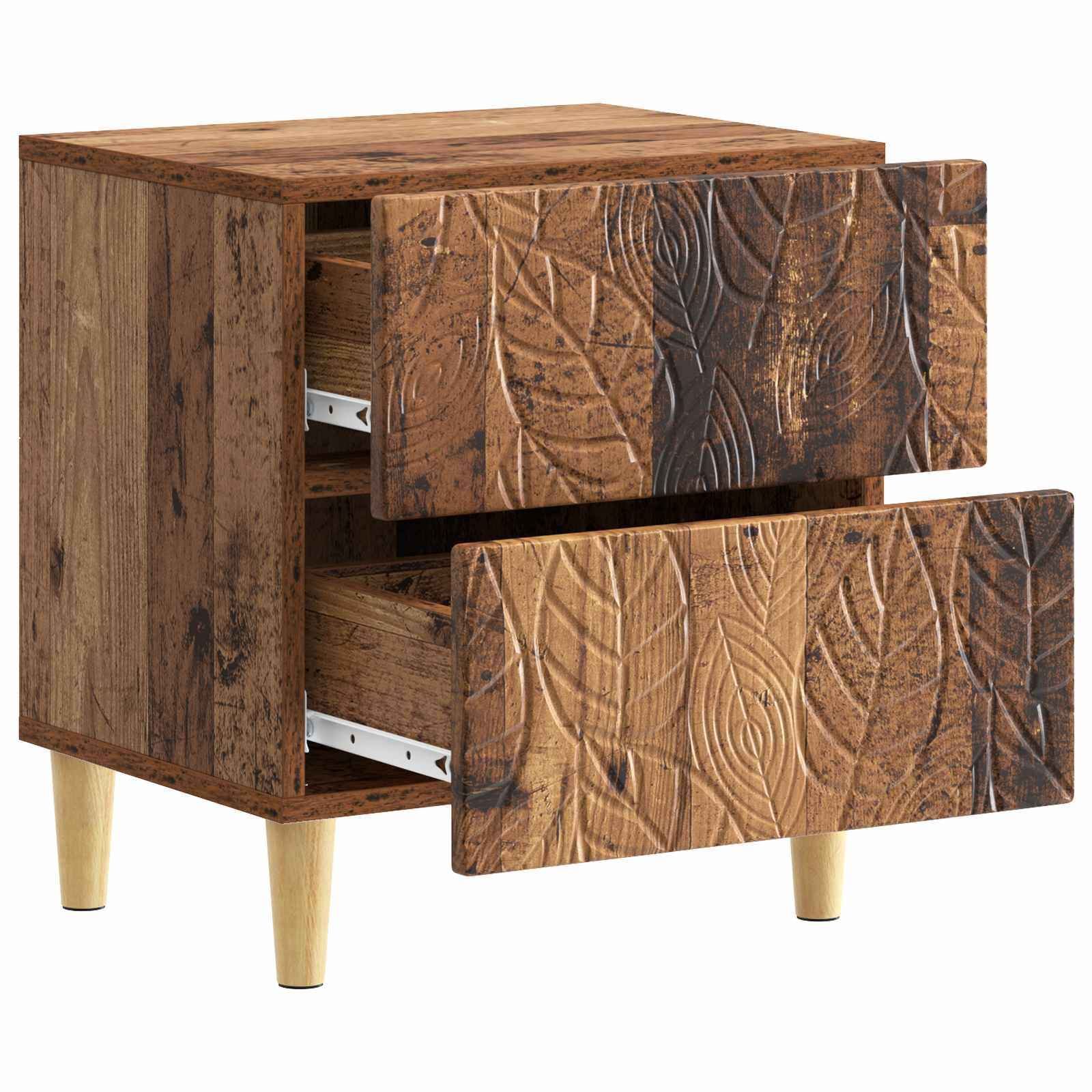 Table de chevet 2 pcs Bois ancien 43 x 34,5 x 48 cm - XIOS