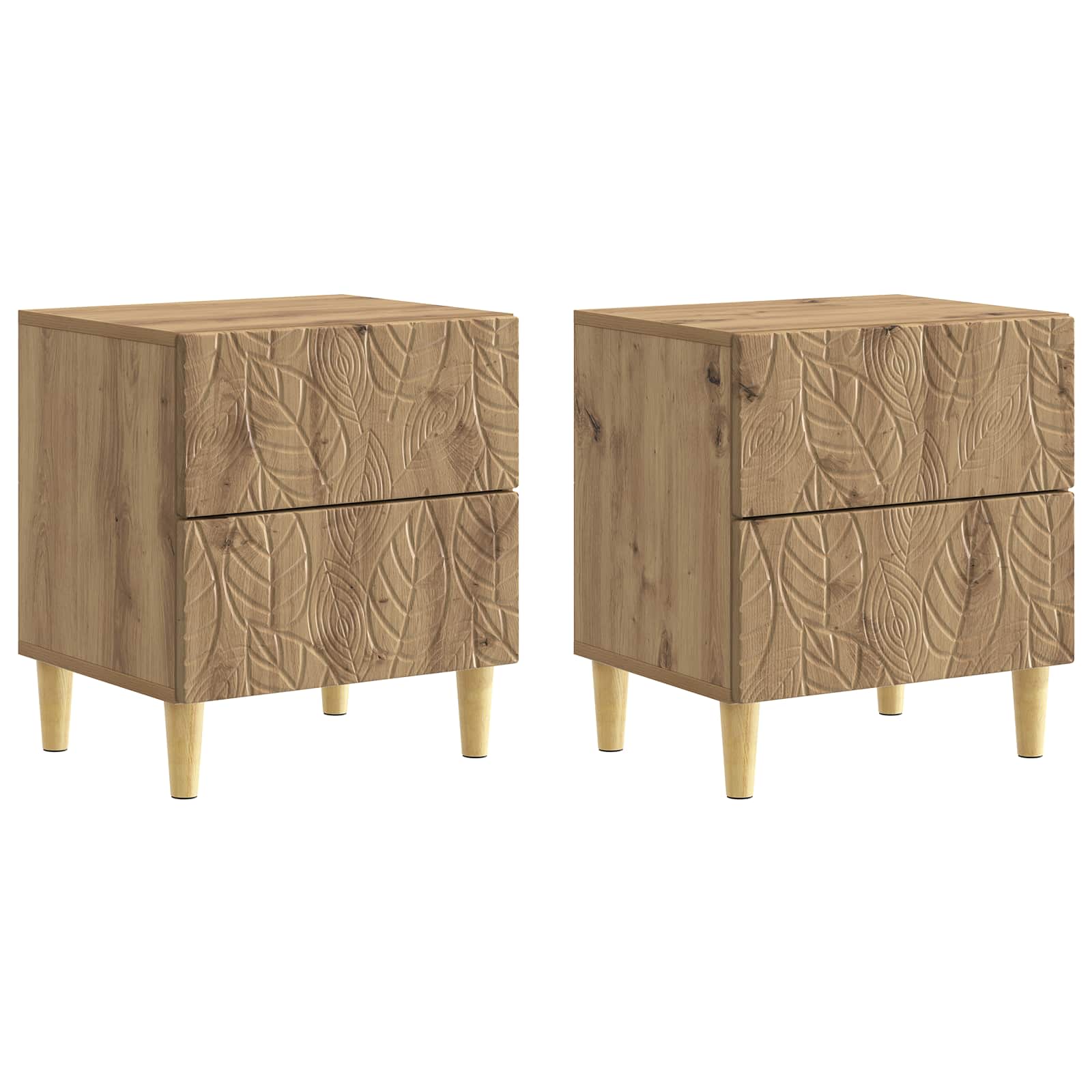 Table de chevet 2 pcs Chêne artisanal 43 x 34,5 x 48 cm - XIOS