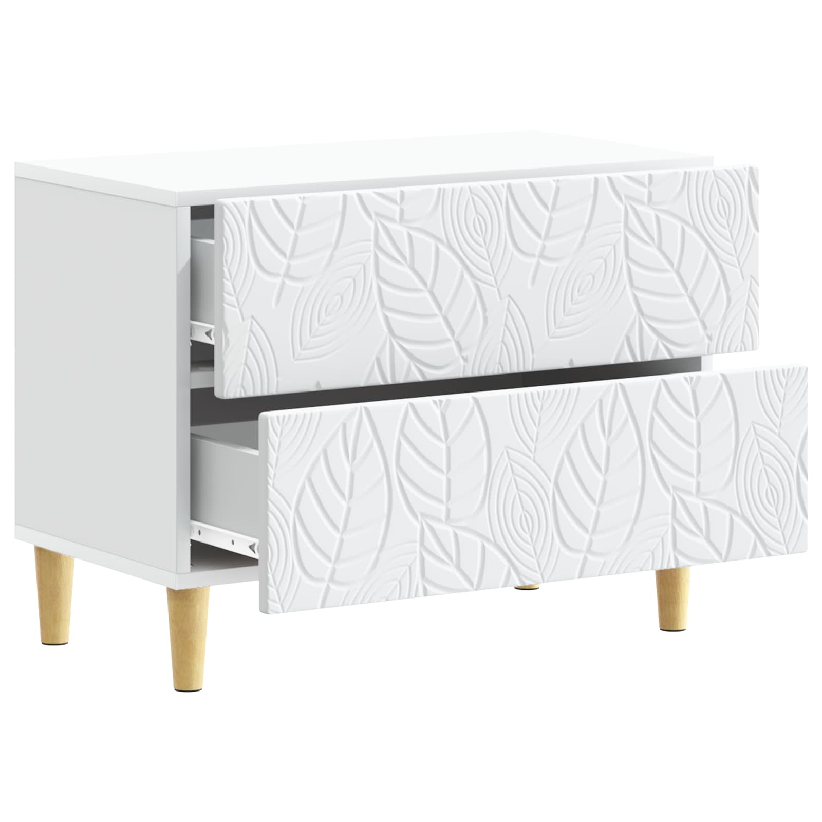 Table de chevet Blanc 62 x 34,5 x 48 cm Bois d'ingénierie - XIOS