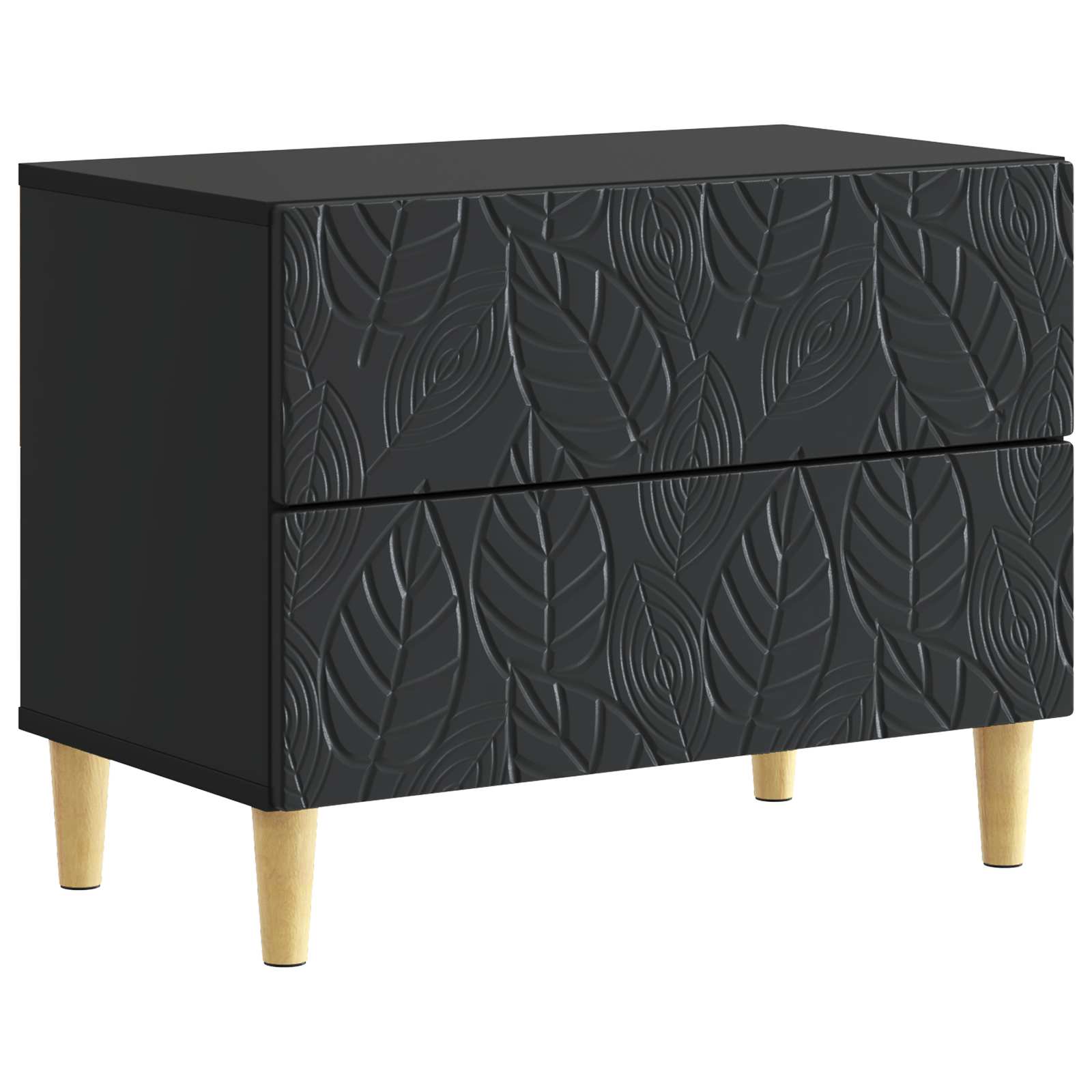 Table de chevet Noir 62 x 34,5 x 48 cm Bois d'ingénierie - XIOS