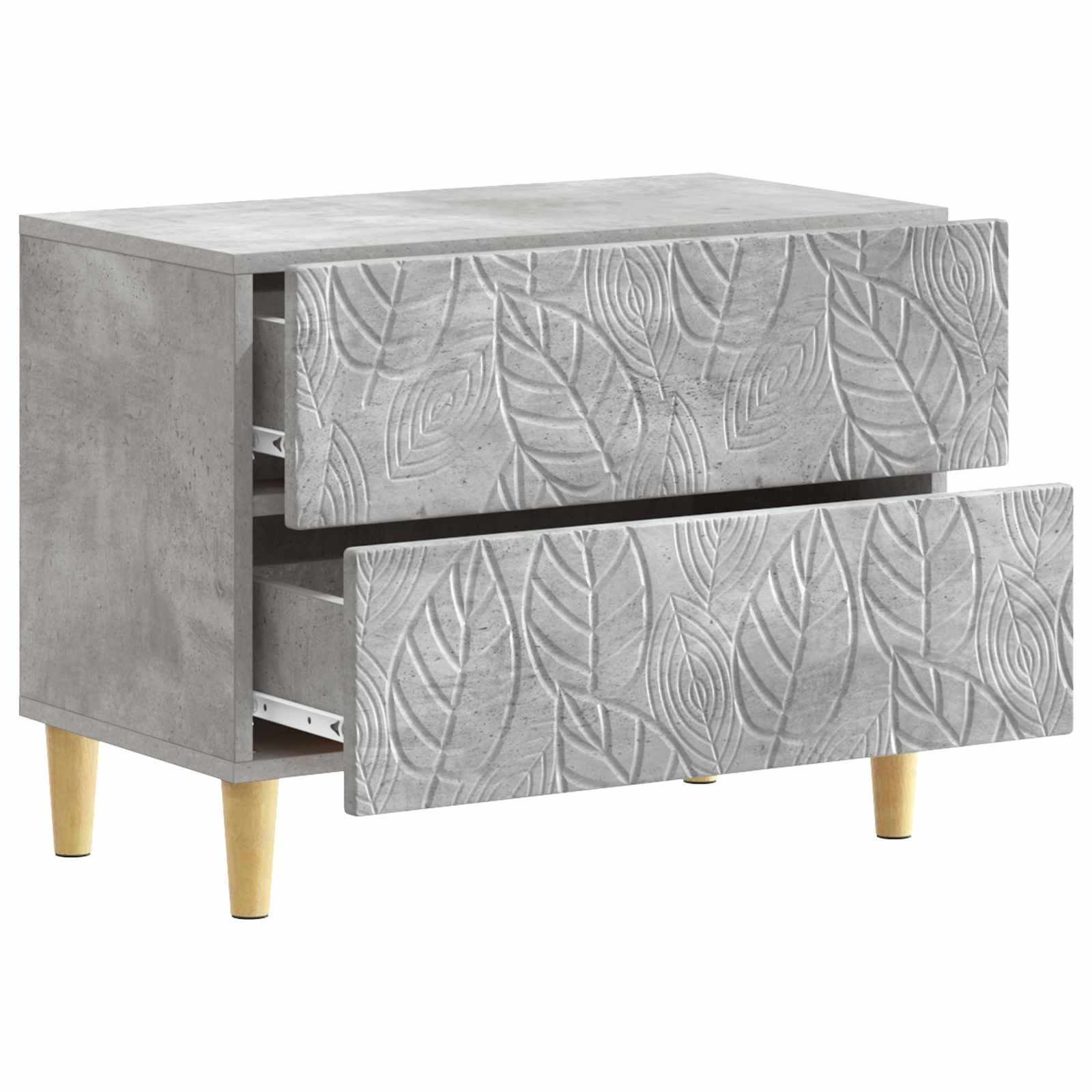 Table de chevet Gris béton 62 x 34,5 x 48 cm Bois d'ingénierie - XIOS