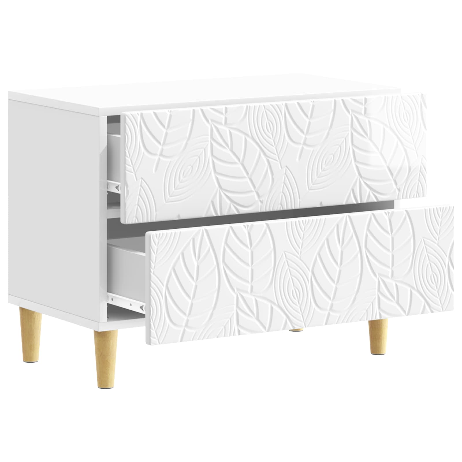 Table de chevet Blanc brillant 62 x 34,5 x 48 cm - XIOS
