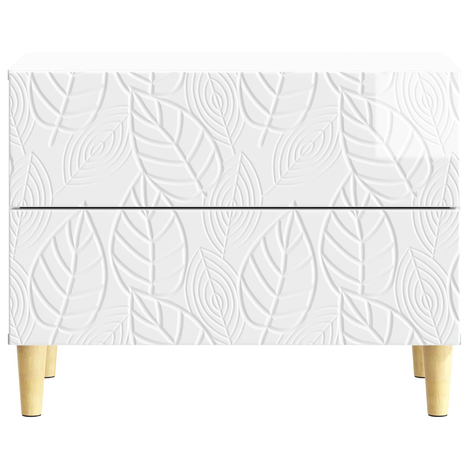 Table de chevet Blanc brillant 62 x 34,5 x 48 cm - XIOS