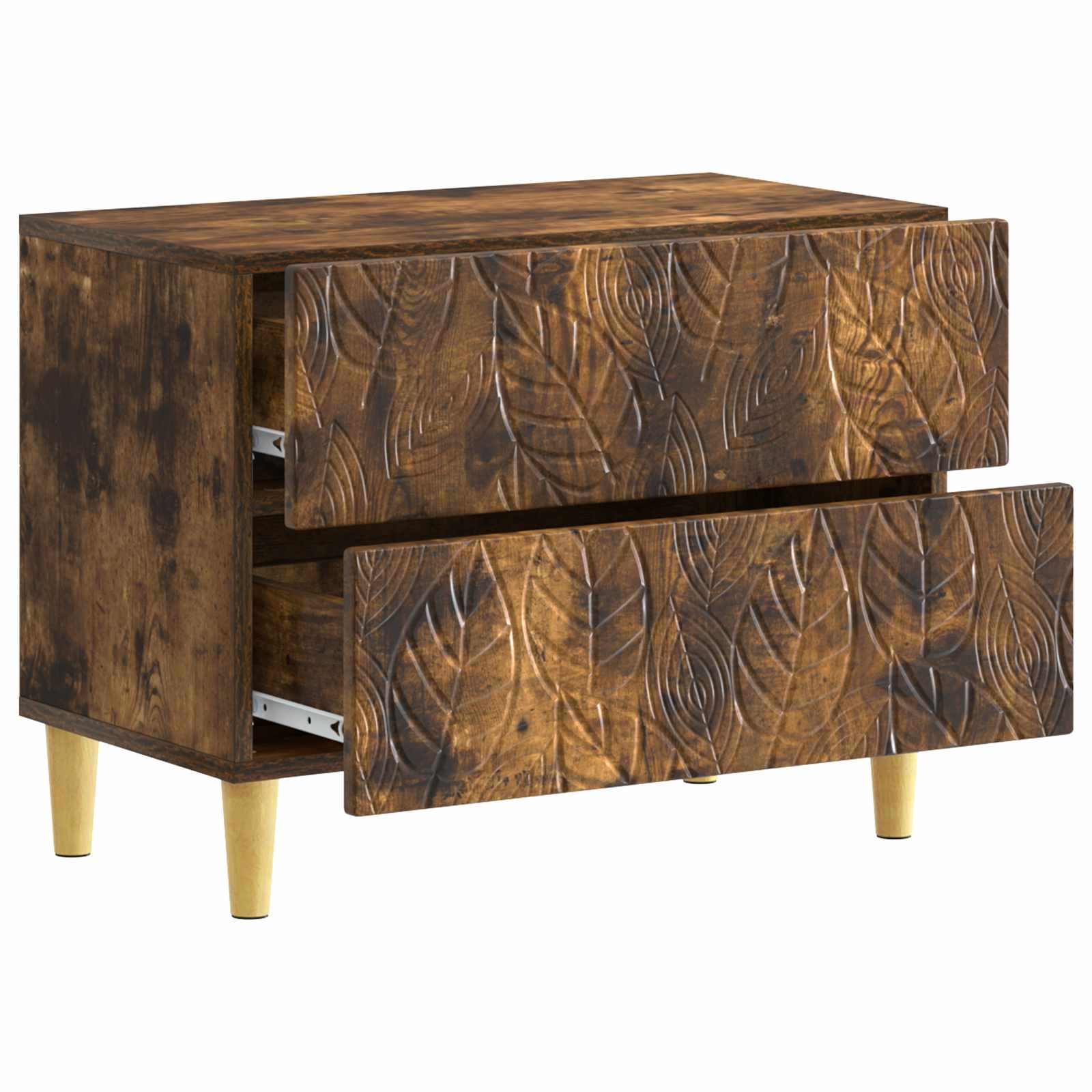 Table de chevet Chêne fumé 62 x 34,5 x 48 cm Bois d'ingénierie - XIOS