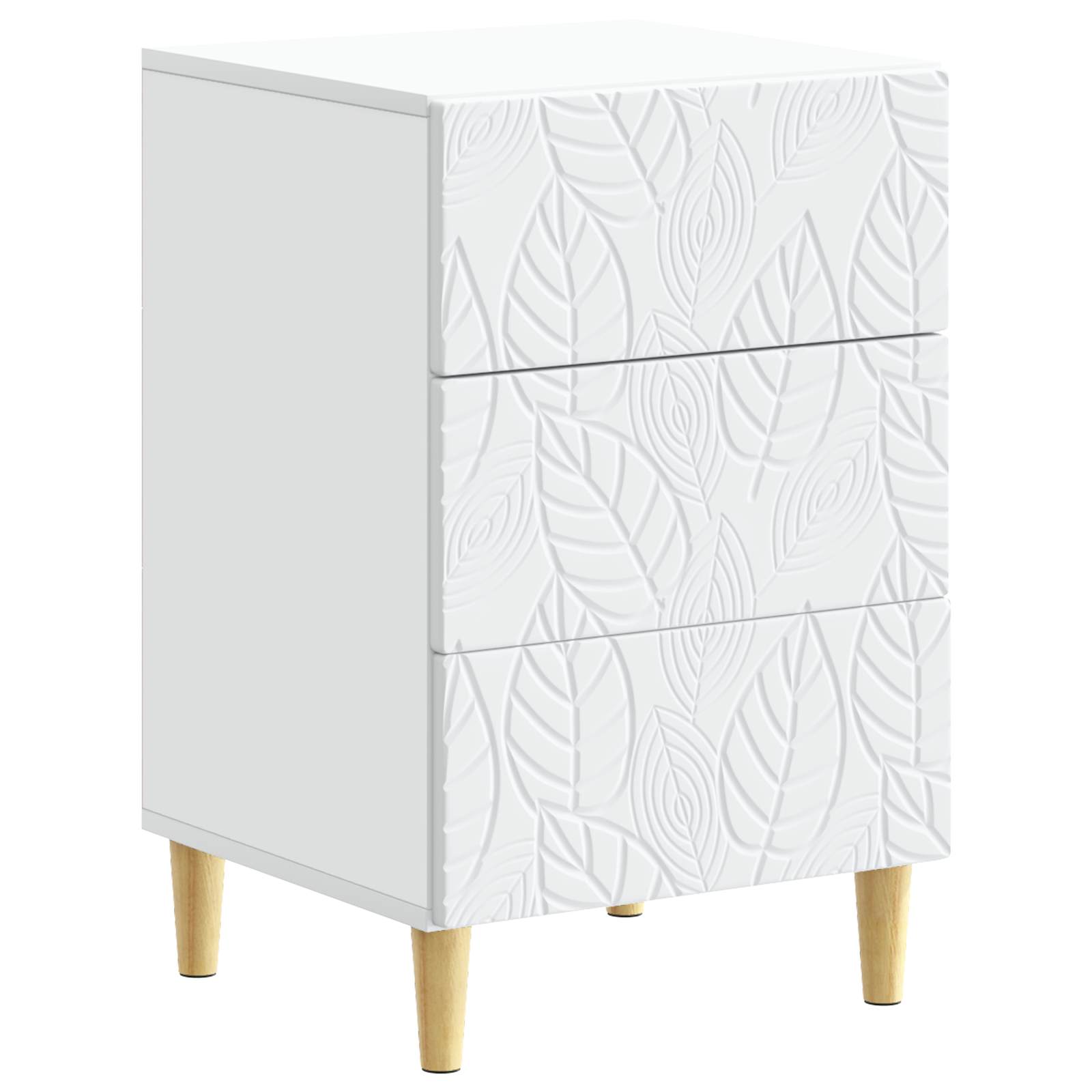 Table de chevet Blanc 43 x 39,5 x 66,5 cm Bois d'ingénierie - XIOS