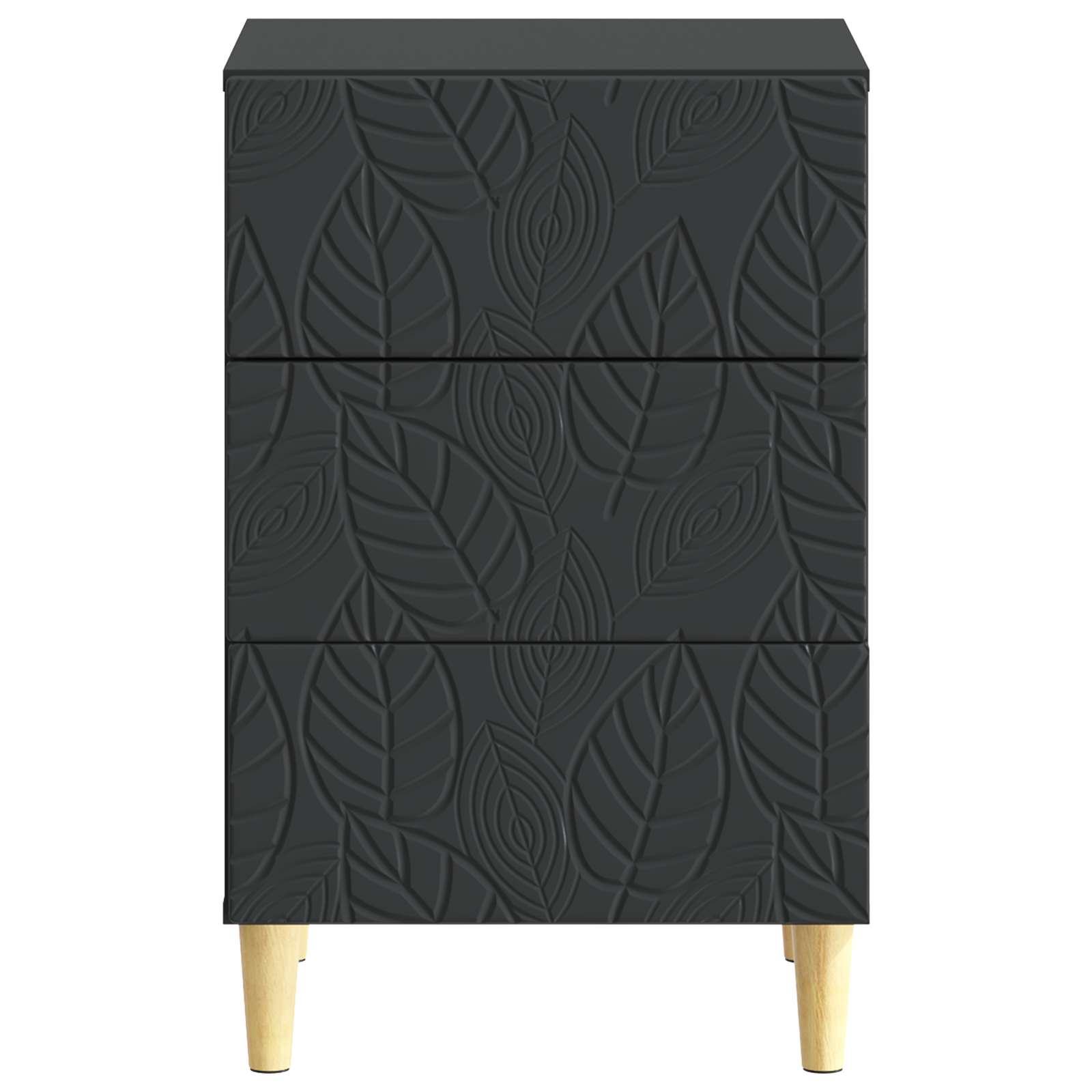 Table de chevet Noir 43 x 39,5 x 66,5 cm Bois d'ingénierie - XIOS