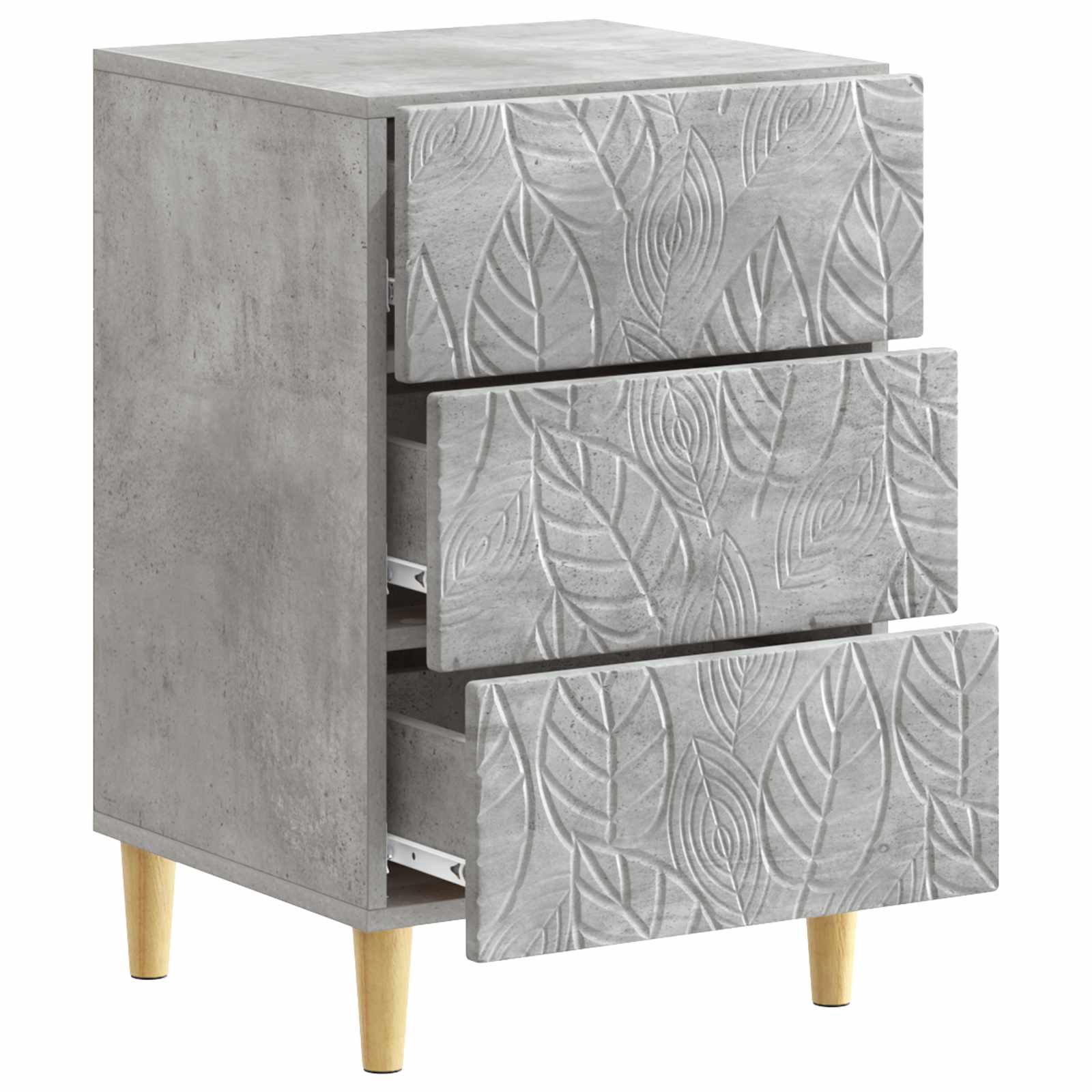 Table de chevet Gris béton 43 x 39,5 x 66,5 cm - XIOS