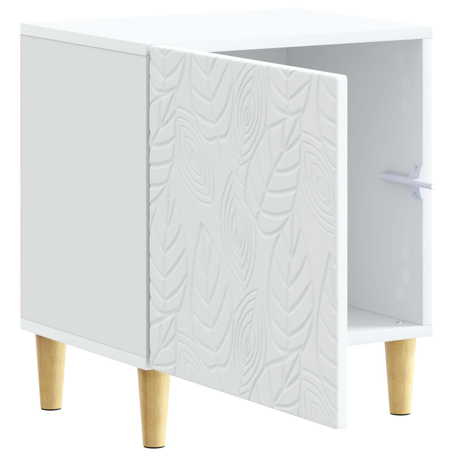 Table de chevet 2 pcs Blanc 43 x 34,5 x 50 cm Bois d'ingénierie - XIOS