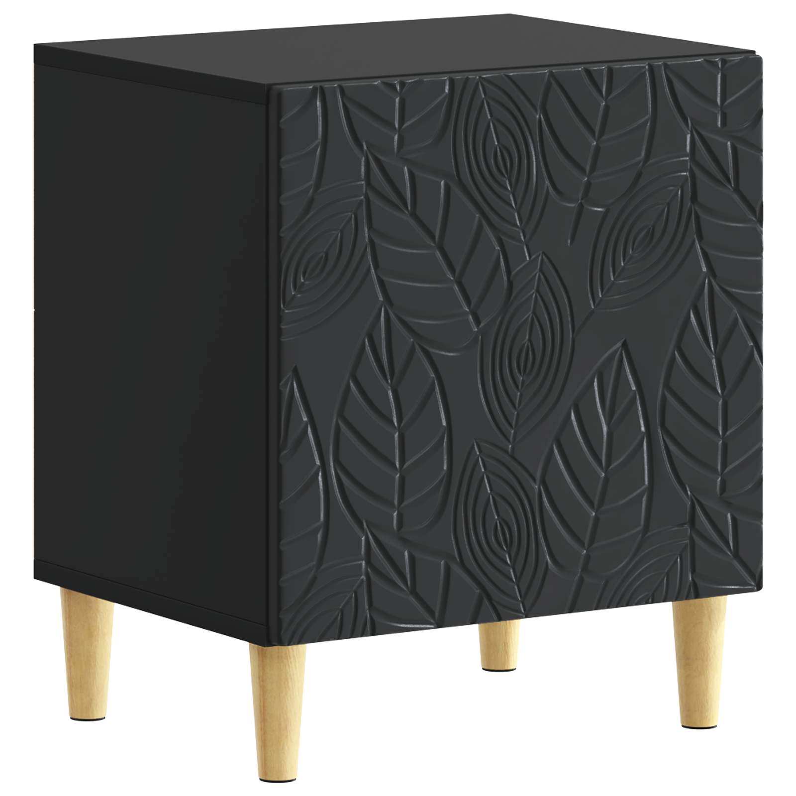 Table de chevet 2 pcs Noir 43 x 34,5 x 50 cm Bois d'ingénierie - XIOS