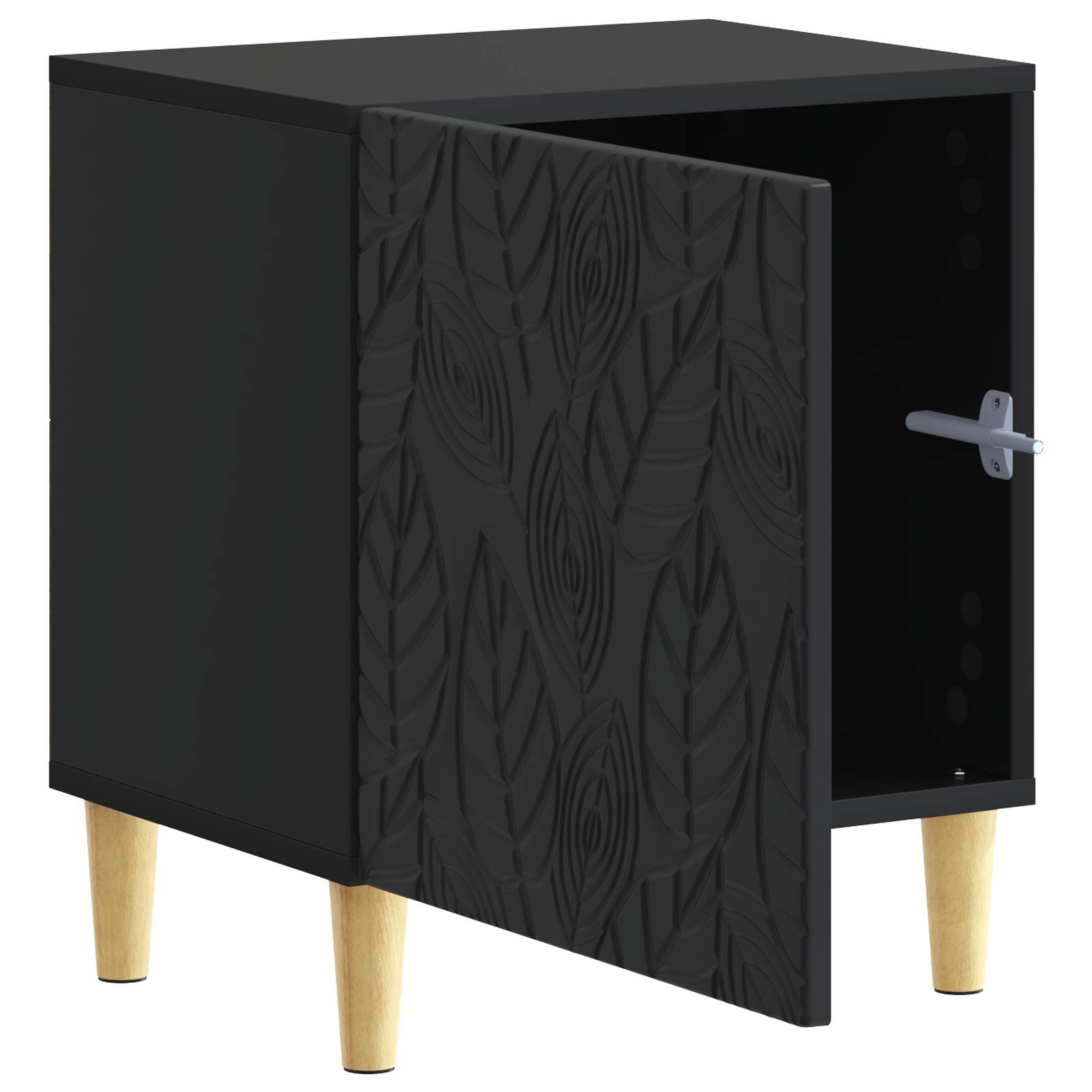 Table de chevet 2 pcs Noir 43 x 34,5 x 50 cm Bois d'ingénierie - XIOS