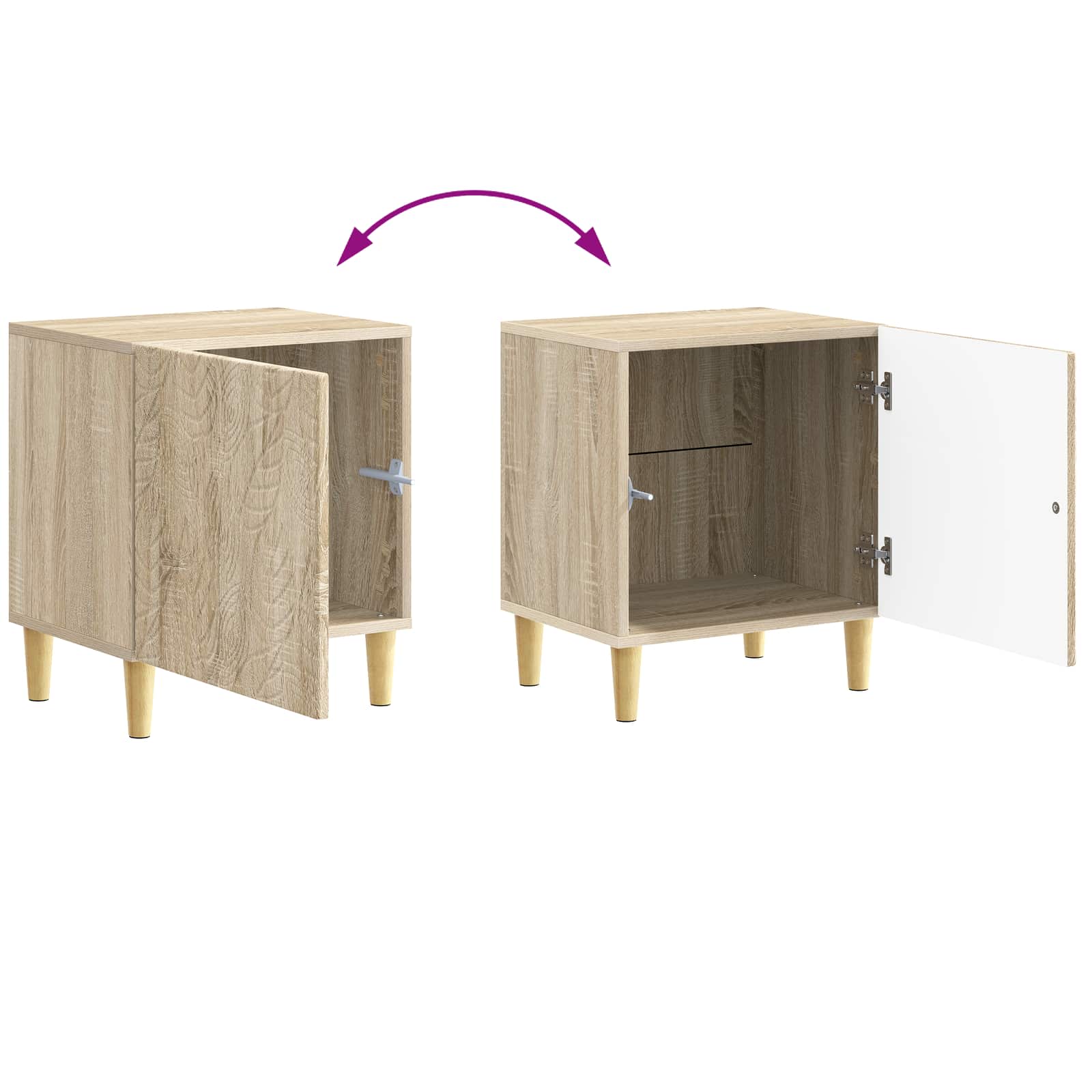 Table de chevet 2 pcs Chêne Sonoma 43 x 34,5 x 50 cm - XIOS