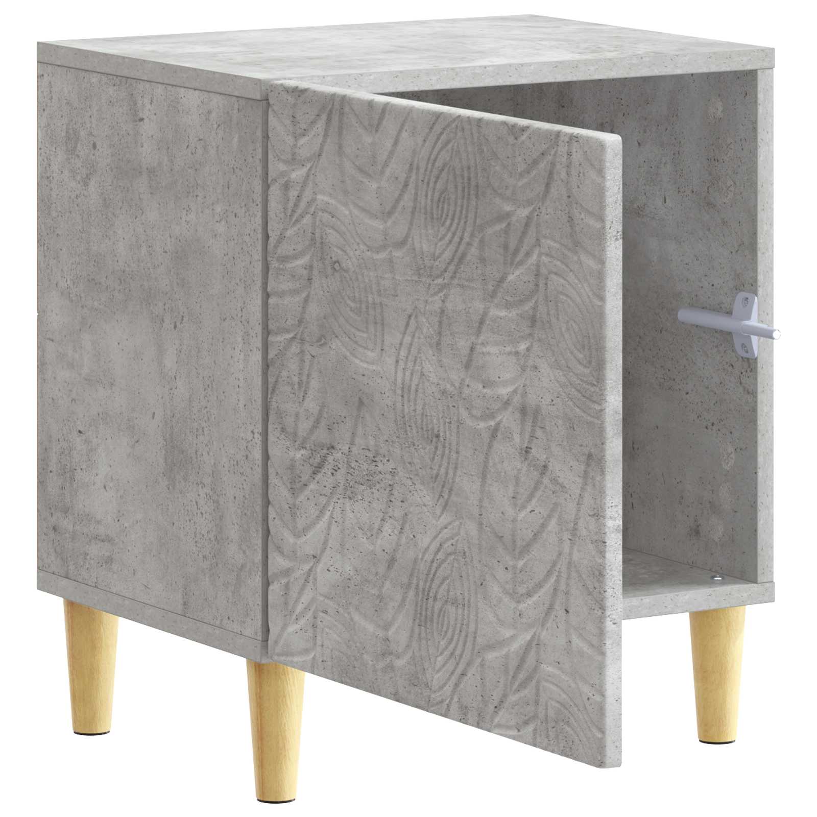 Table de chevet 2 pcs Gris béton 43 x 34,5 x 50 cm - XIOS