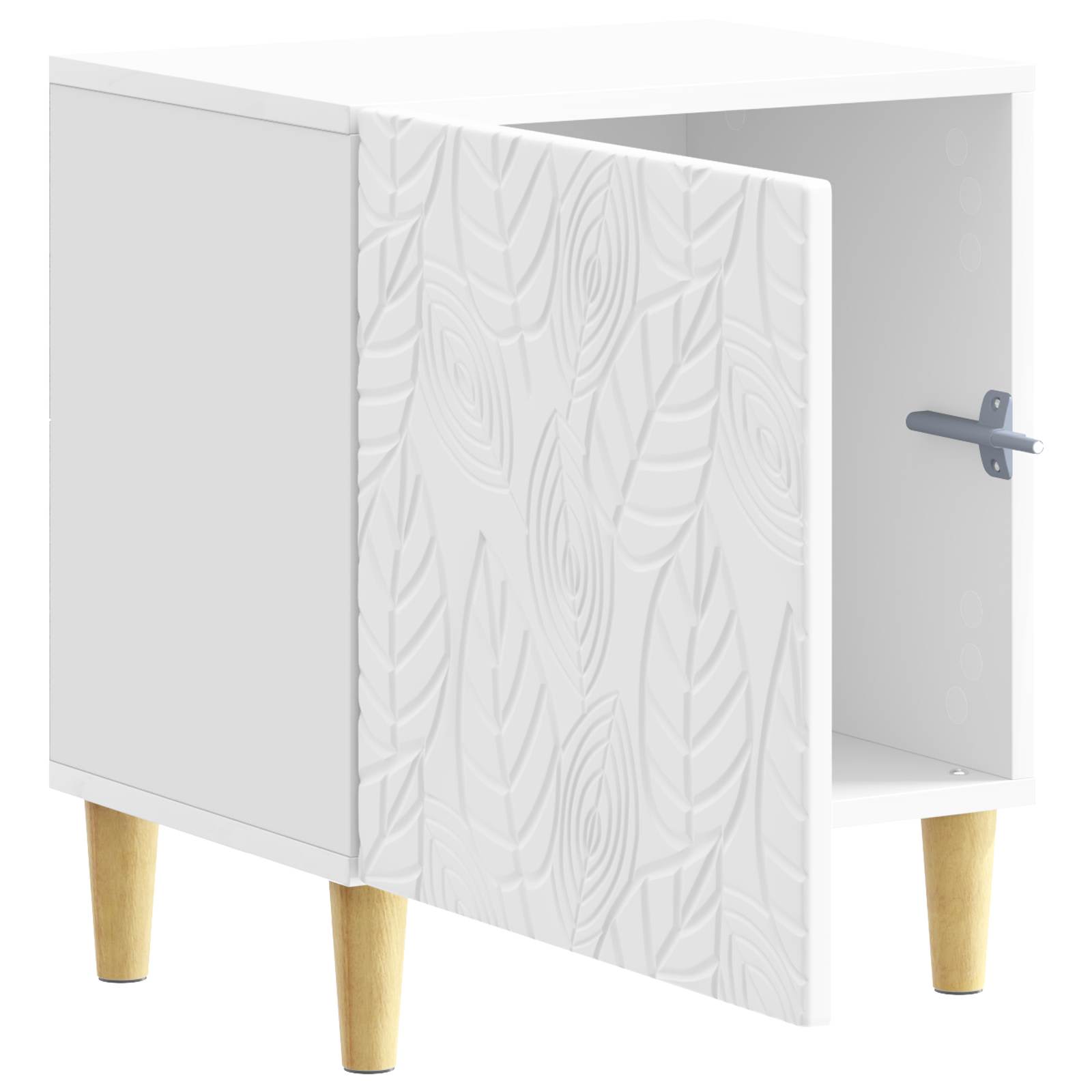 Table de chevet 2 pcs Blanc brillant 43 x 34,5 x 50 cm - XIOS