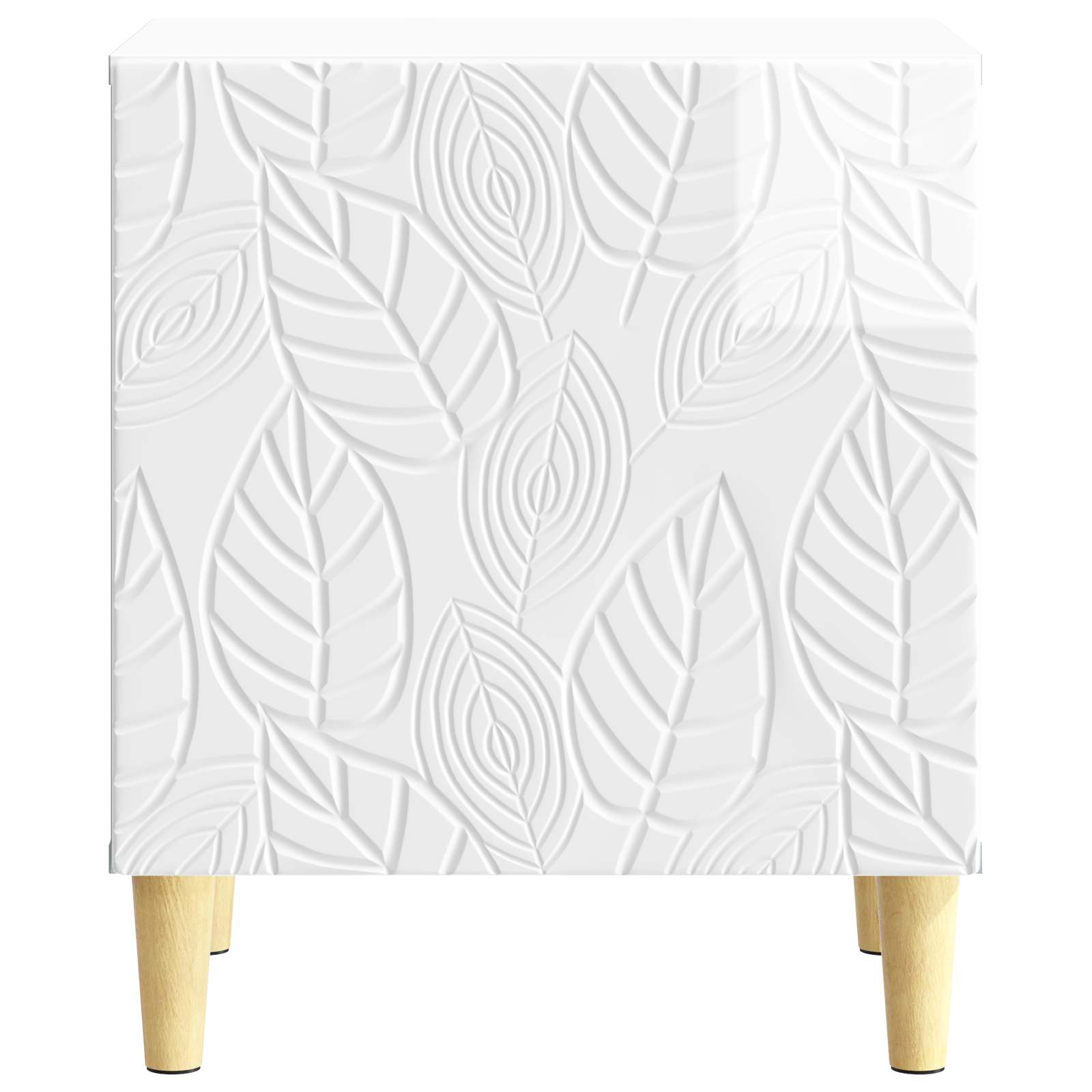 Table de chevet 2 pcs Blanc brillant 43 x 34,5 x 50 cm - XIOS