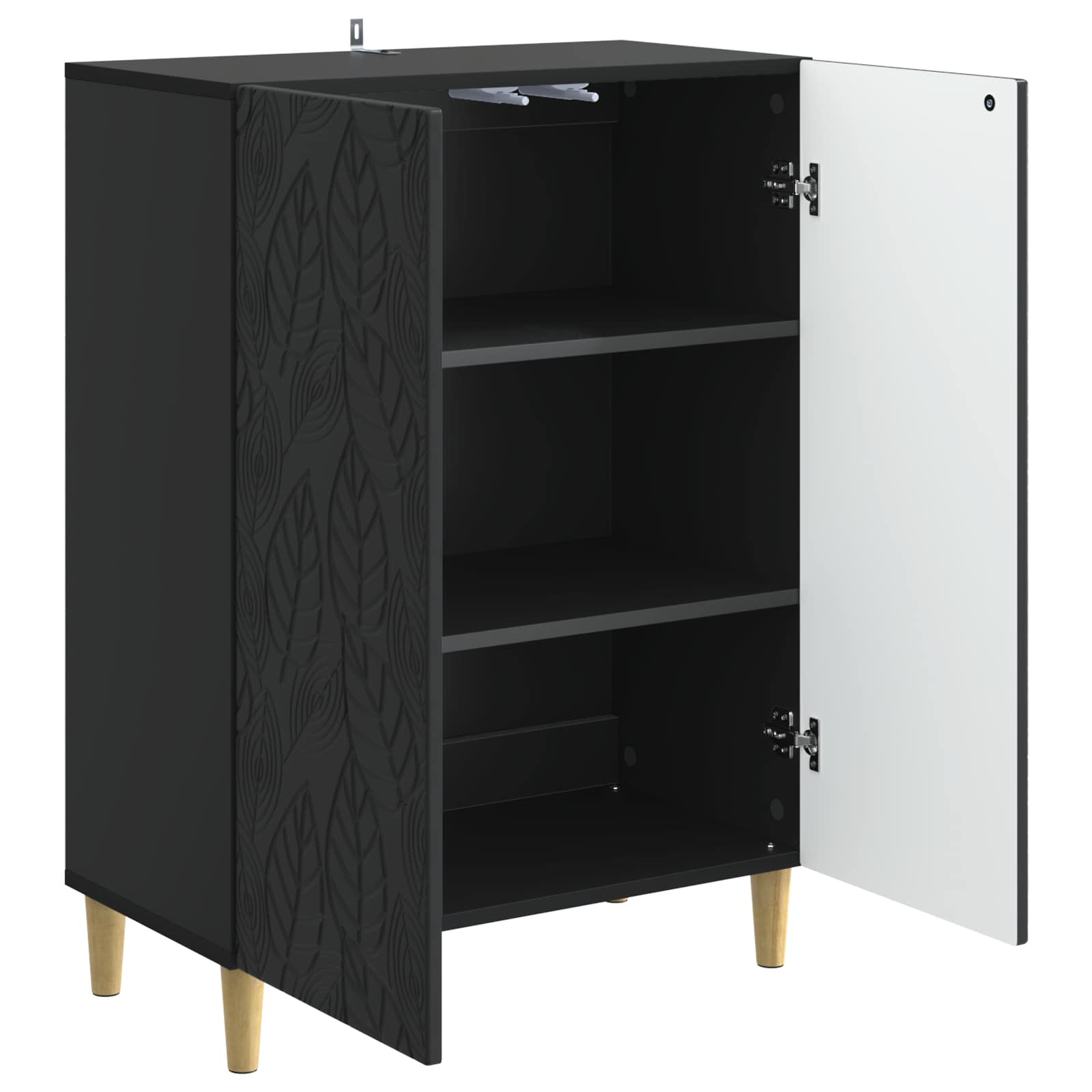 Buffet Noir 66 x 34,5 x 90 cm Bois d'ingénierie - XIOS