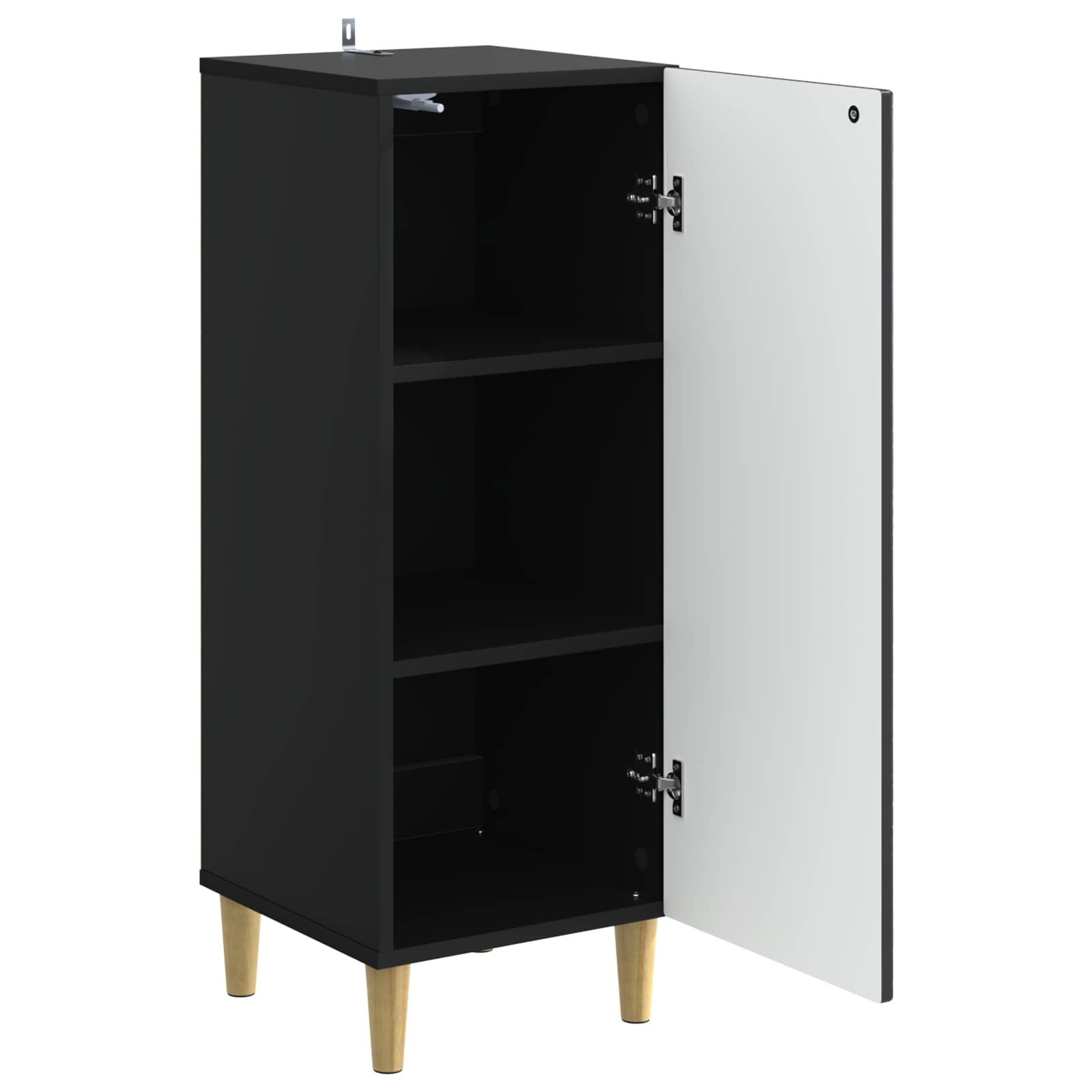 Buffet Noir 33 x 34,5 x 90 cm Bois d'ingénierie - XIOS