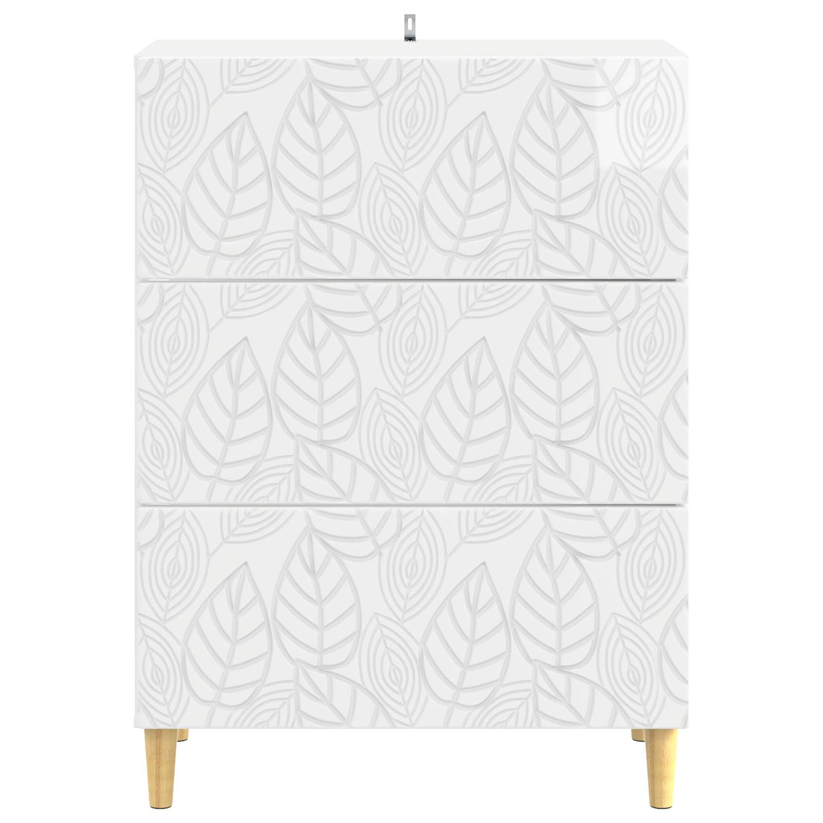 Armoire à tiroirs Blanc brillant 66 x 34,5 x 90 cm