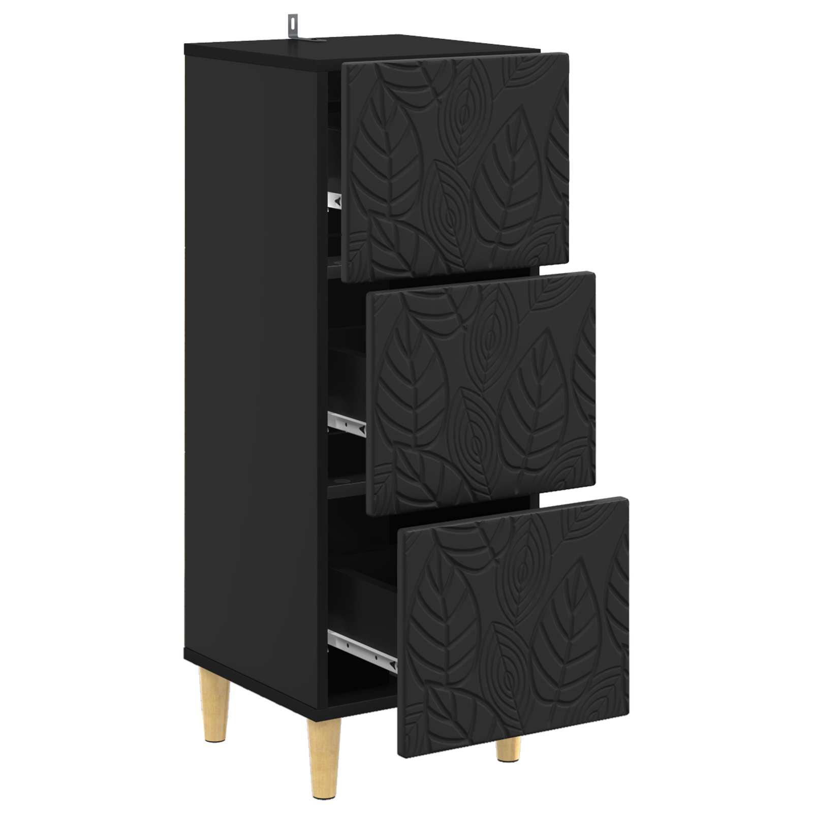 Armoire à tiroirs Noir 33 x 34,5 x 90 cm Bois d'ingénierie - XIOS