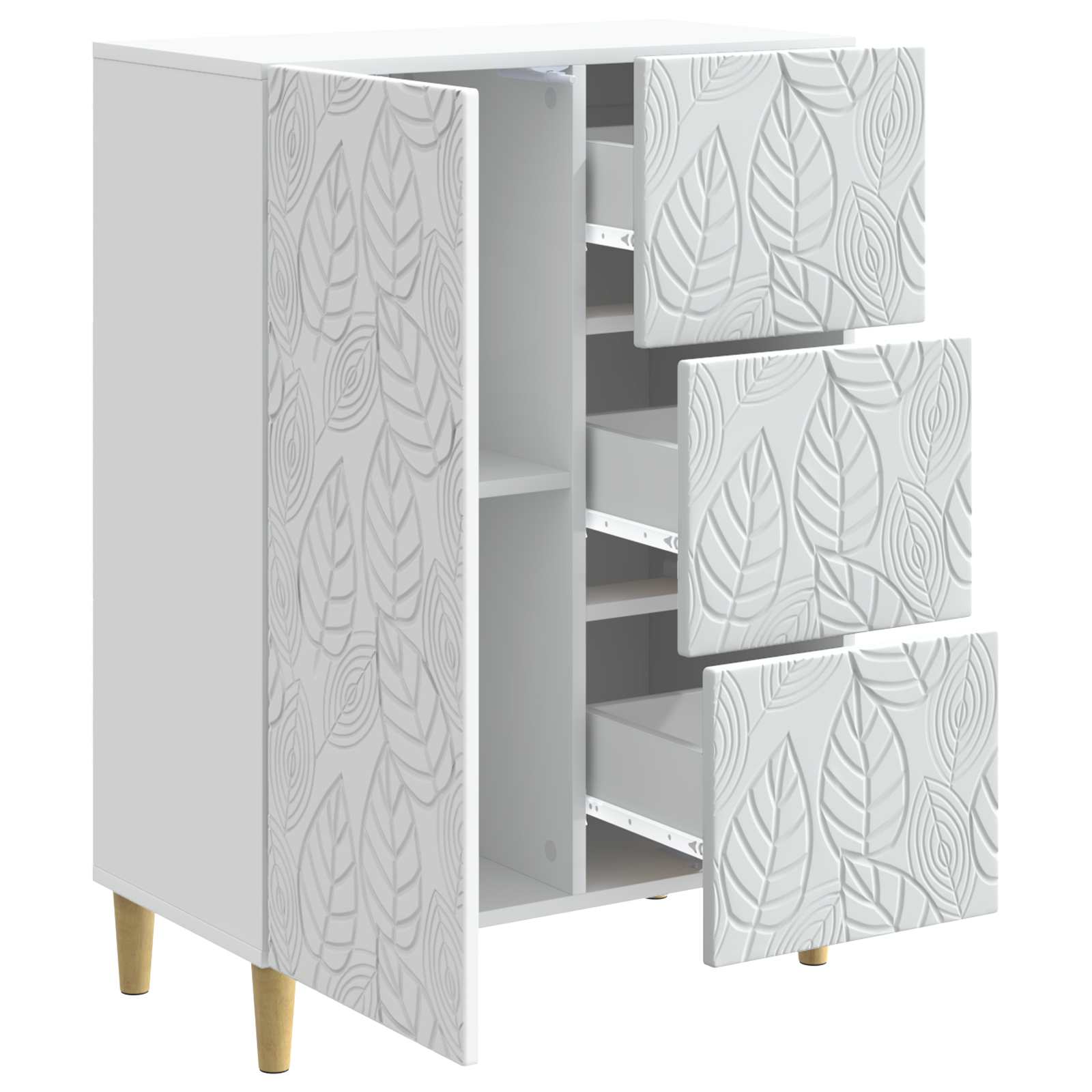 Buffet Blanc 66 x 34,5 x 90 cm Bois d'ingénierie - XIOS