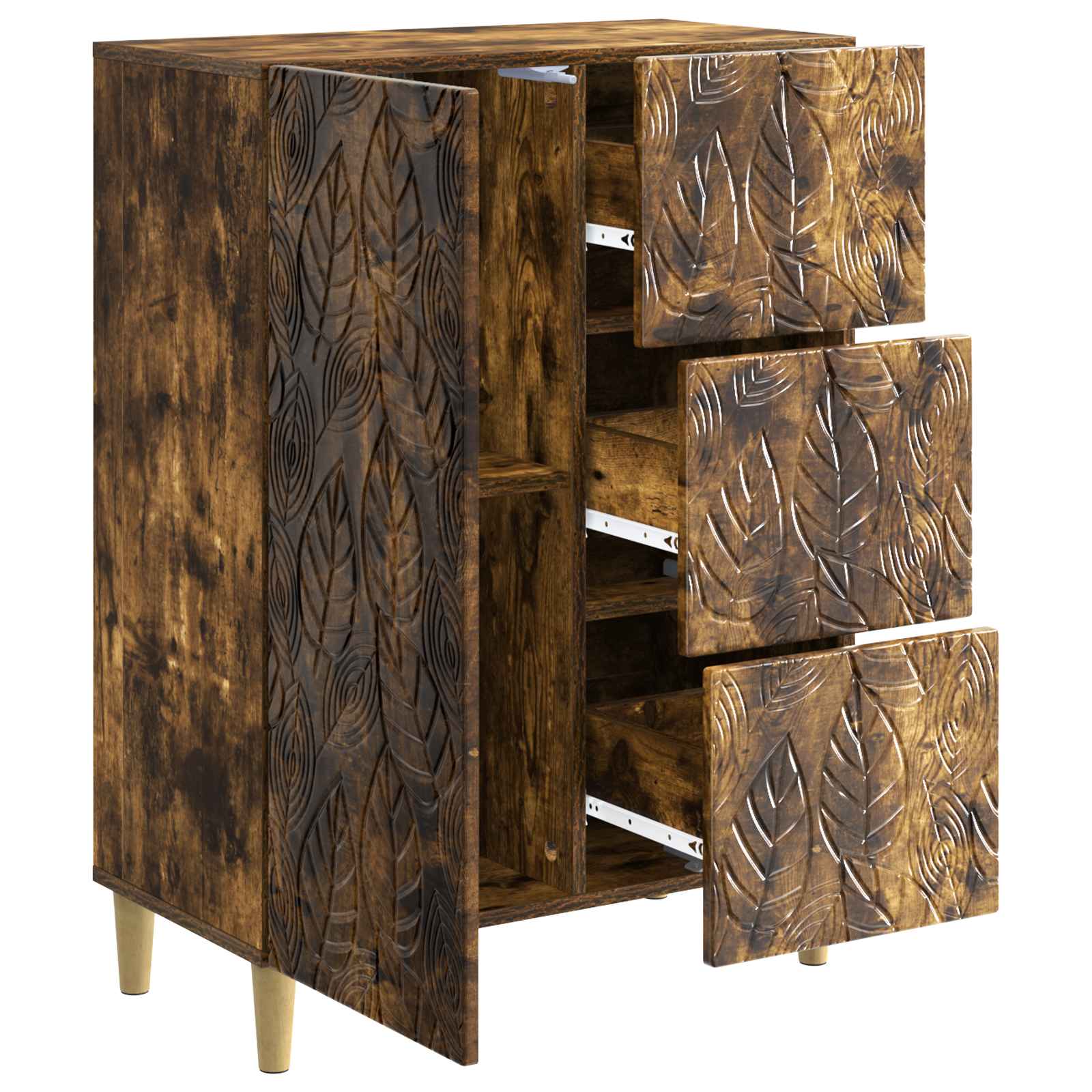 Buffet Chêne fumé 66 x 34,5 x 90 cm Bois d'ingénierie - XIOS