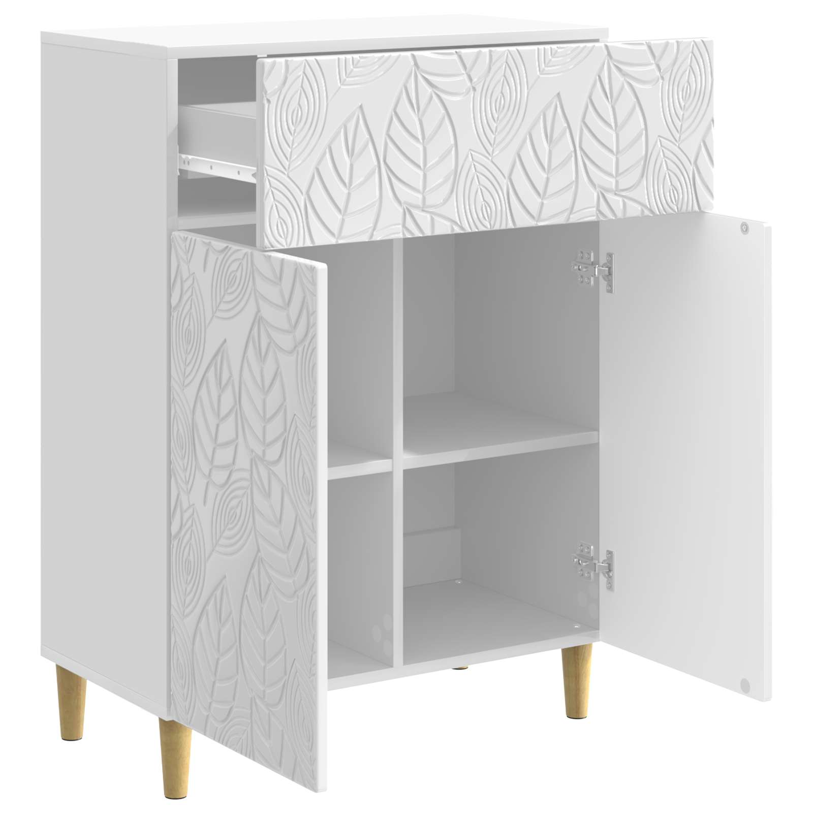 Buffet Blanc brillant 66 x 34,5 x 90 cm Bois d'ingénierie - XIOS