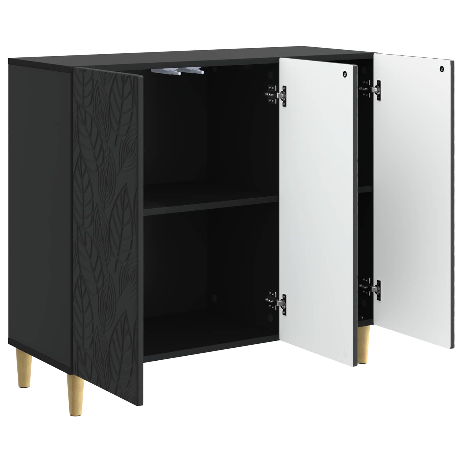 Buffet Noir 89 x 34,5 x 80 cm Bois d'ingénierie - XIOS