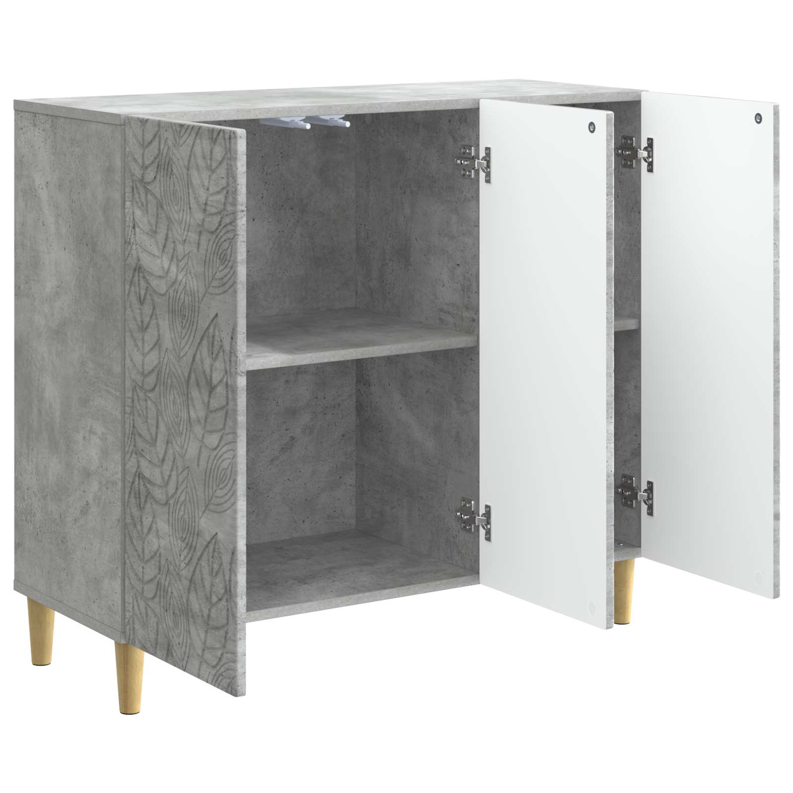Buffet Gris béton 89 x 34,5 x 80 cm Bois d'ingénierie - XIOS