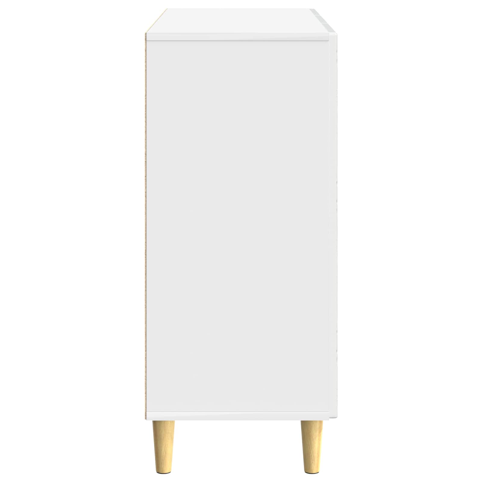 Buffet Blanc brillant 89 x 34,5 x 80 cm Bois d'ingénierie - XIOS