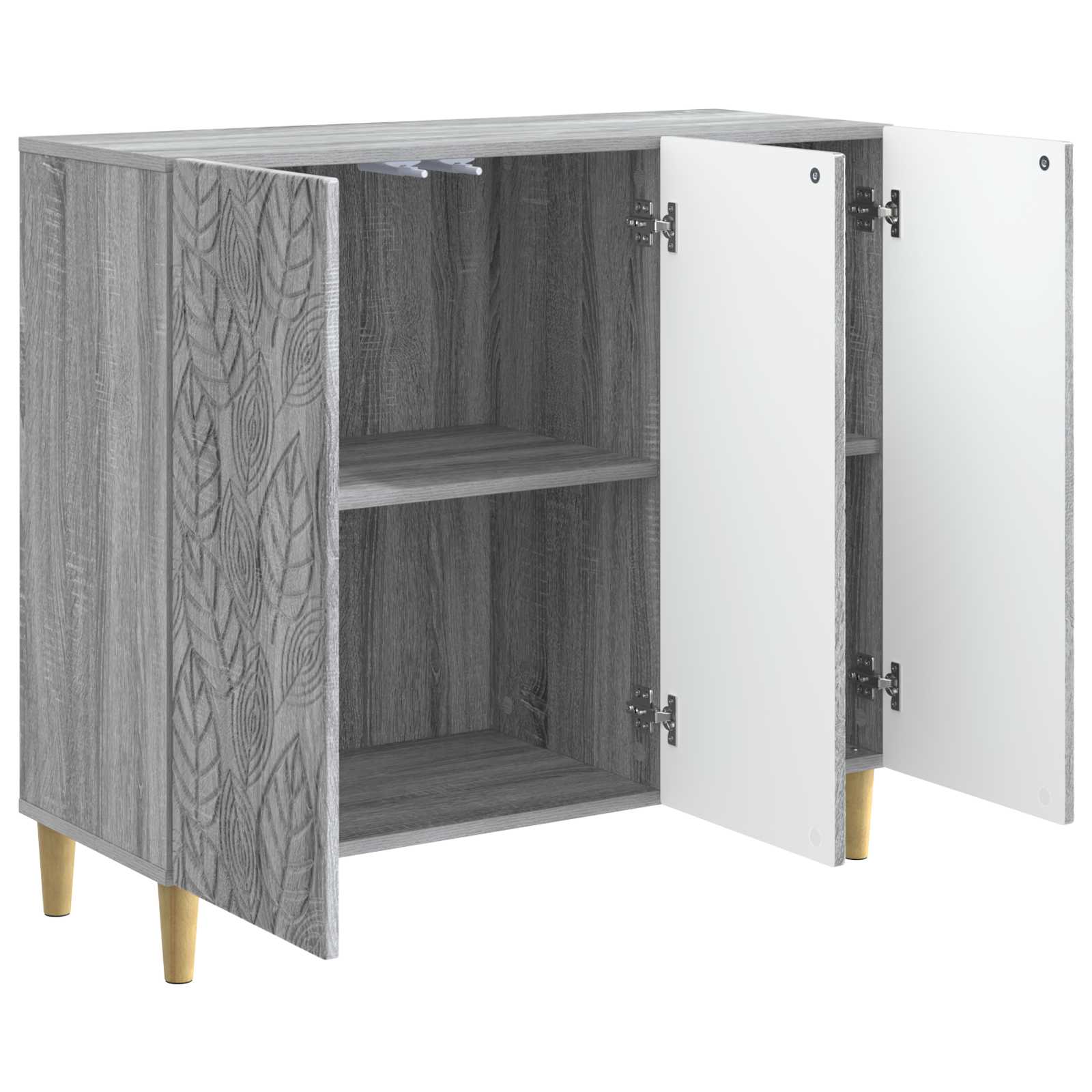 Buffet Sonoma gris 89 x 34,5 x 80 cm Bois d'ingénierie - XIOS