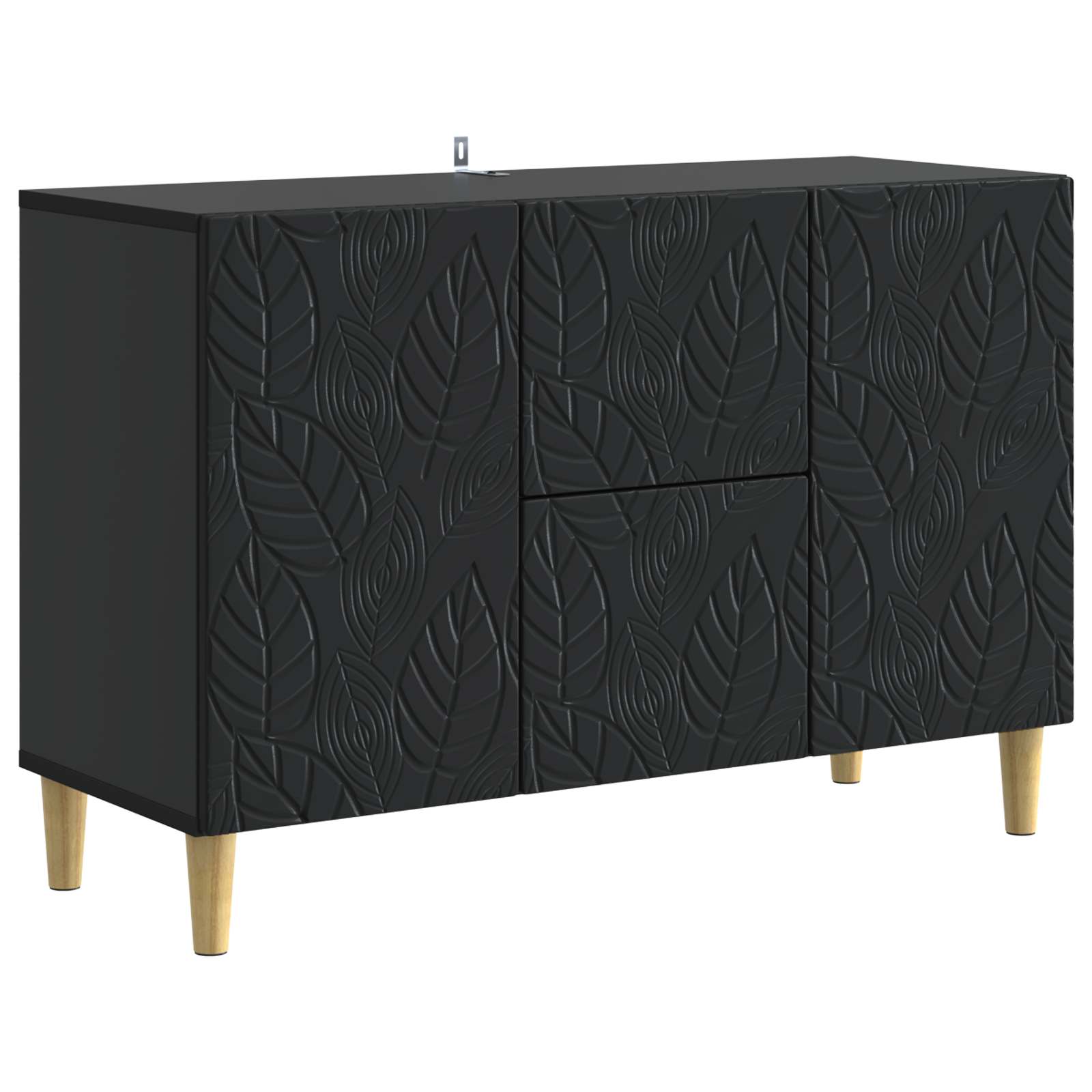 Buffet Noir 89 x 34,5 x 60 cm Bois d'ingénierie - XIOS