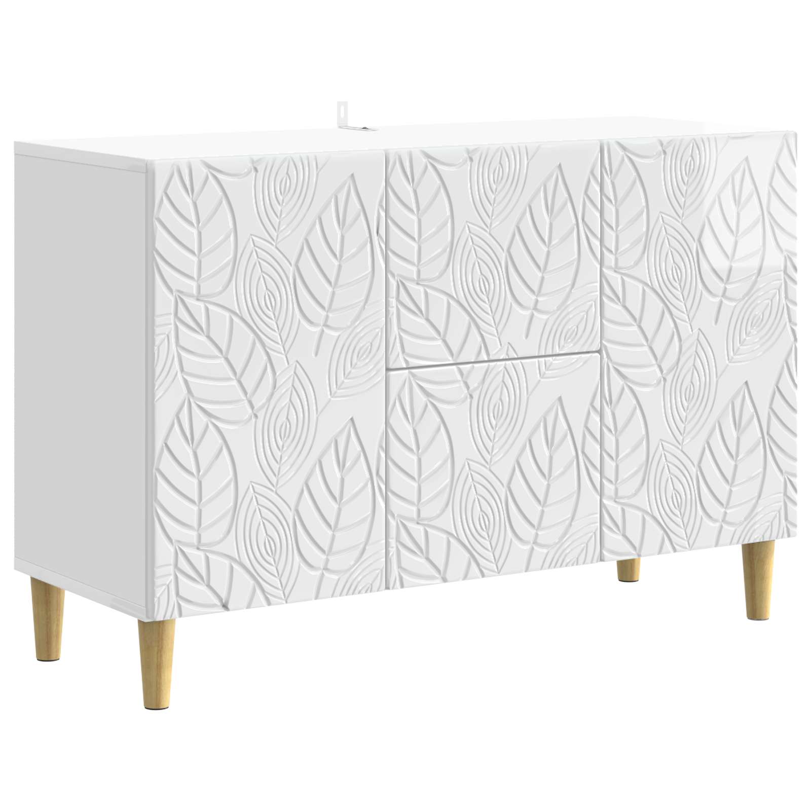 Buffet Blanc brillant 89 x 34,5 x 60 cm Bois d'ingénierie - XIOS