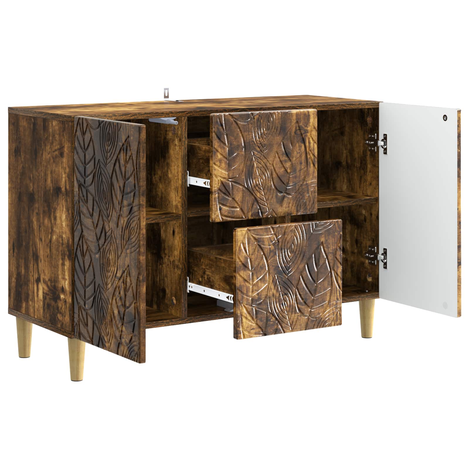 Buffet Chêne fumé 89 x 34,5 x 60 cm Bois d'ingénierie - XIOS