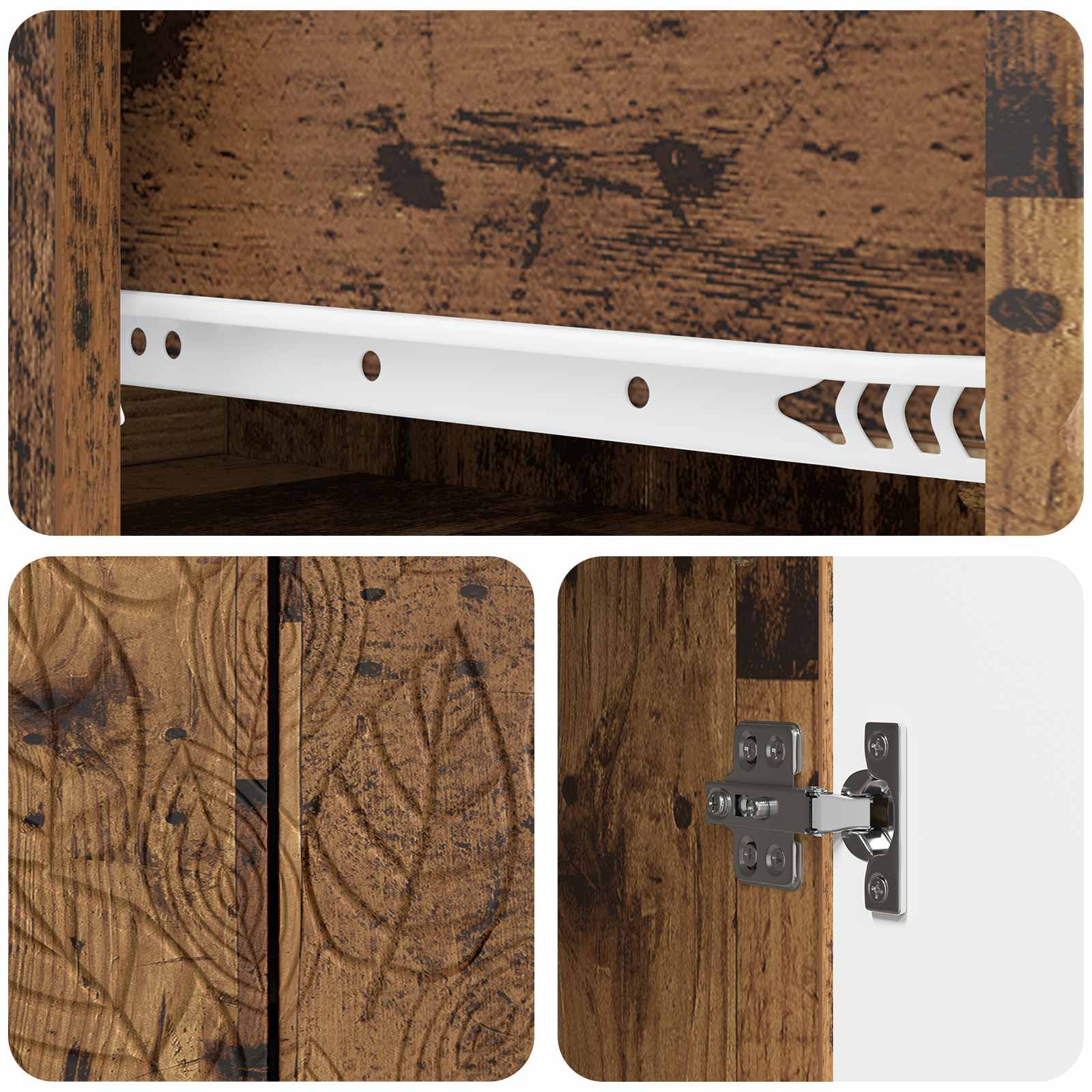 Buffet Bois ancien 89 x 34,5 x 60 cm Bois d'ingénierie - XIOS