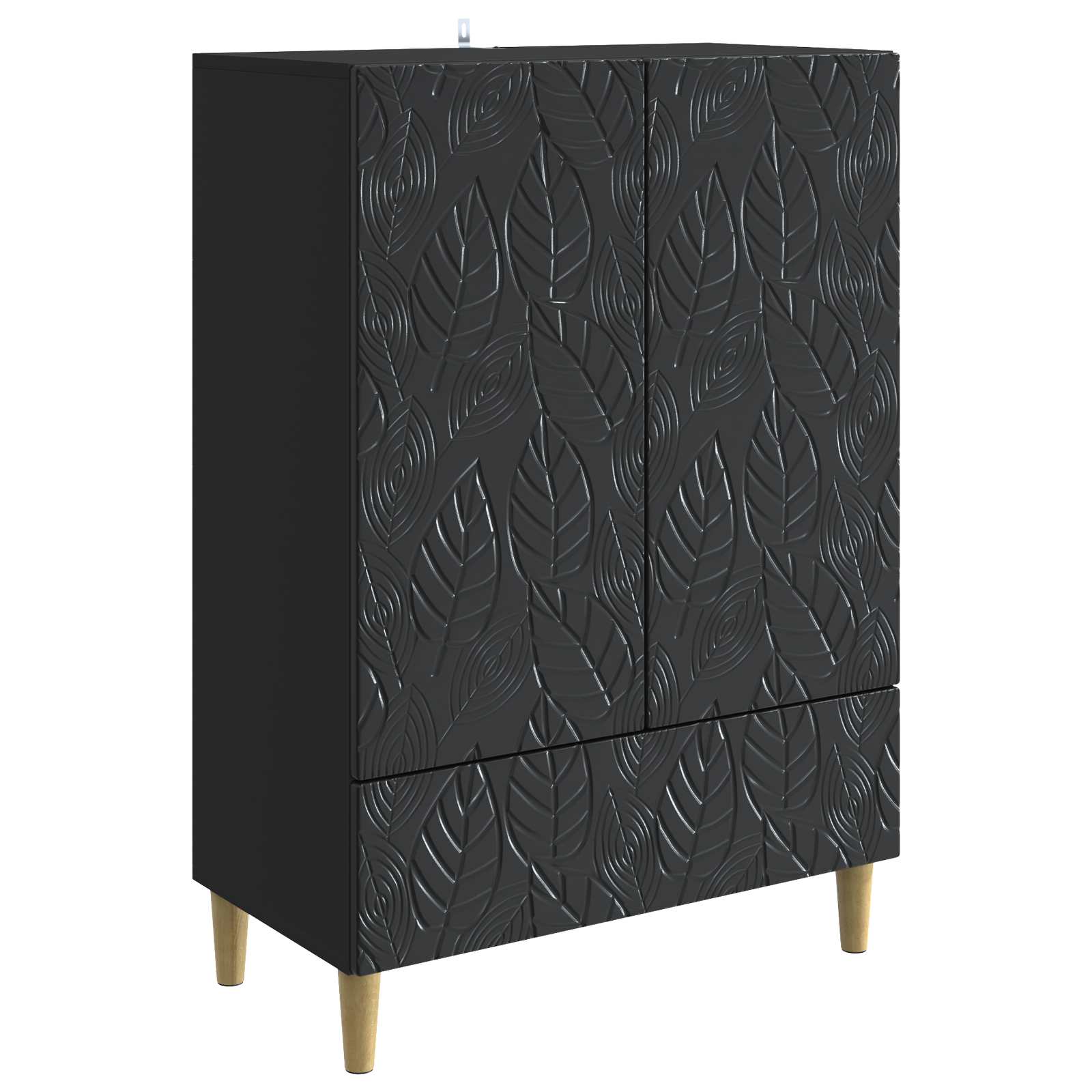 Buffet Noir 66 x 34,5 x 95 cm Bois d'ingénierie - XIOS