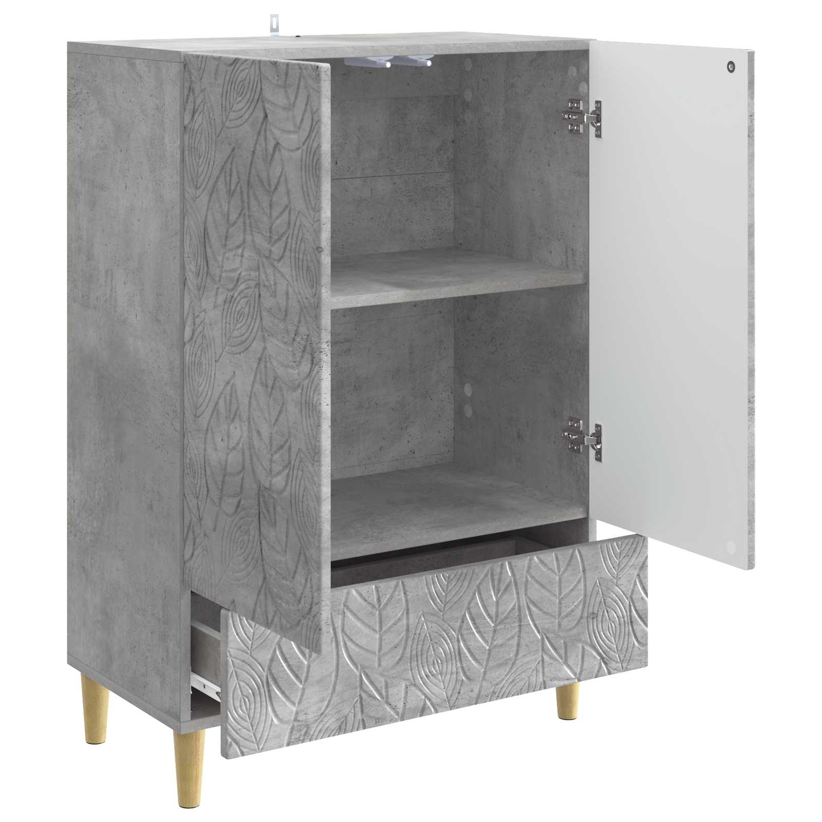 Buffet Gris béton 66 x 34,5 x 95 cm Bois d'ingénierie - XIOS