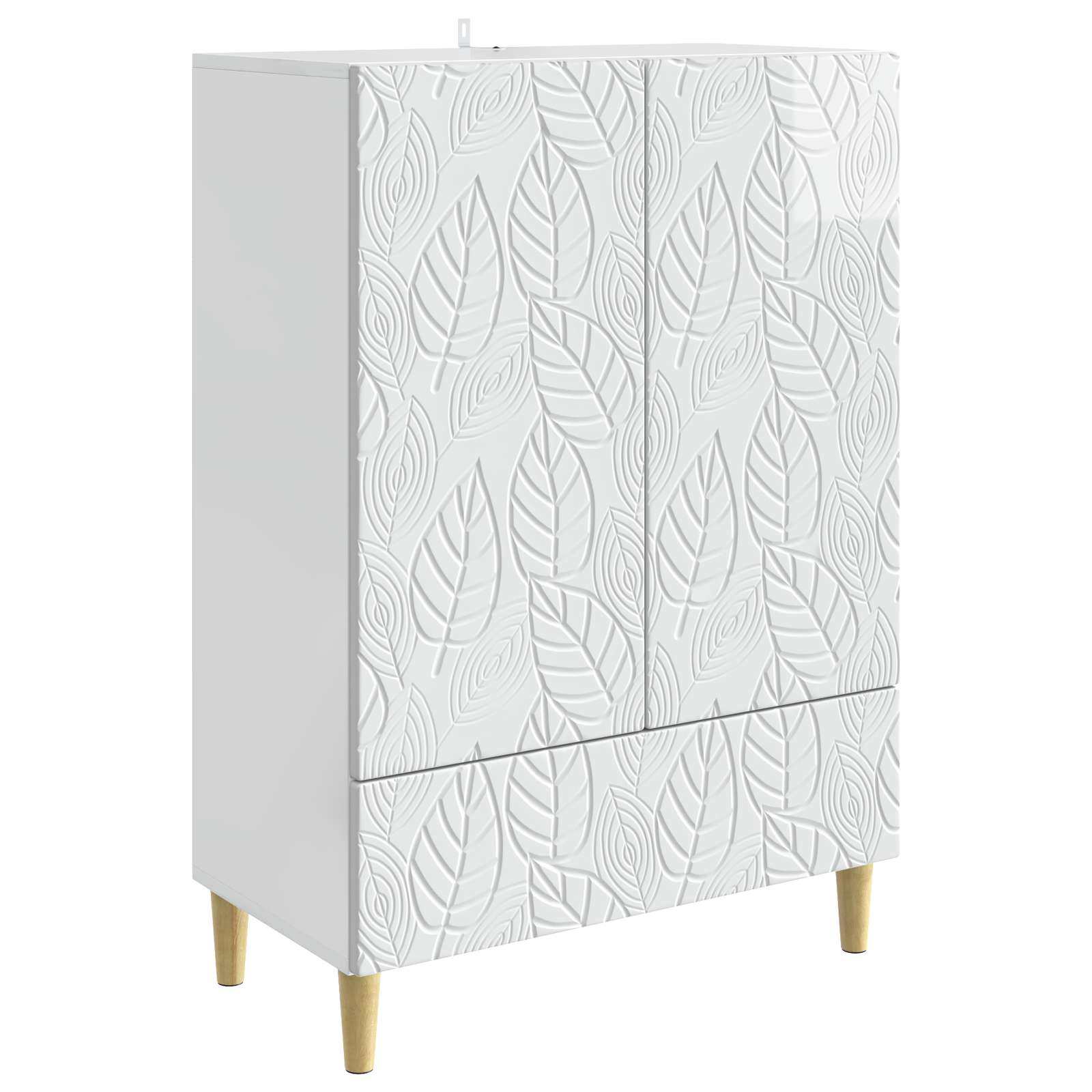 Buffet Blanc brillant 66 x 34,5 x 95 cm Bois d'ingénierie - XIOS
