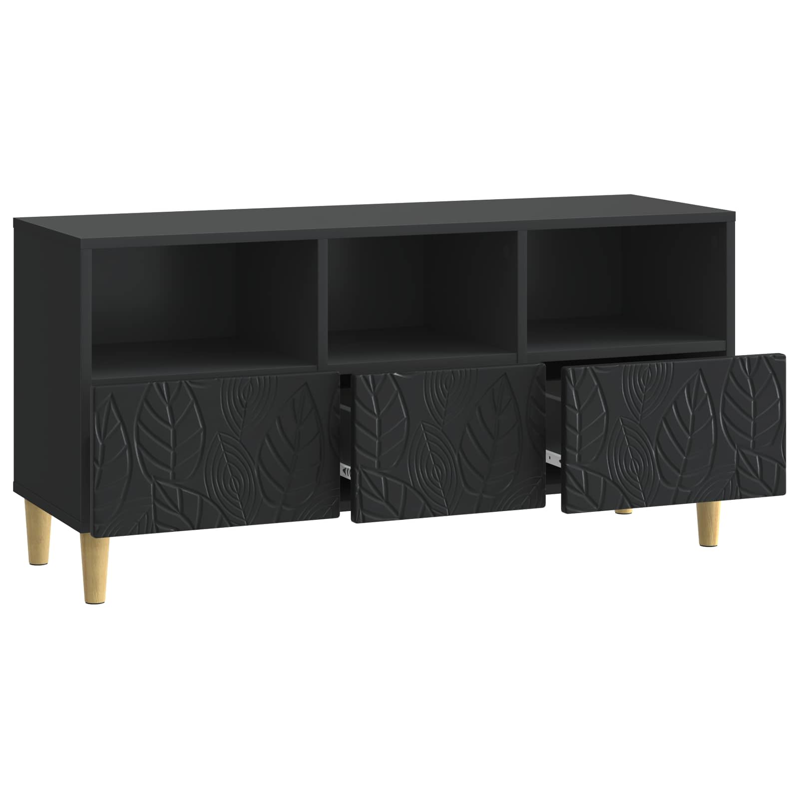 Meuble TV 102 x 34,5 x 50 cm Noir Bois d'ingénierie - XIOS
