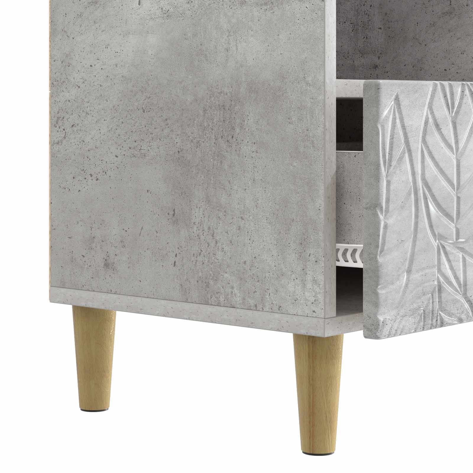 Meuble TV 102 x 34,5 x 50 cm Gris béton Bois d'ingénierie - XIOS