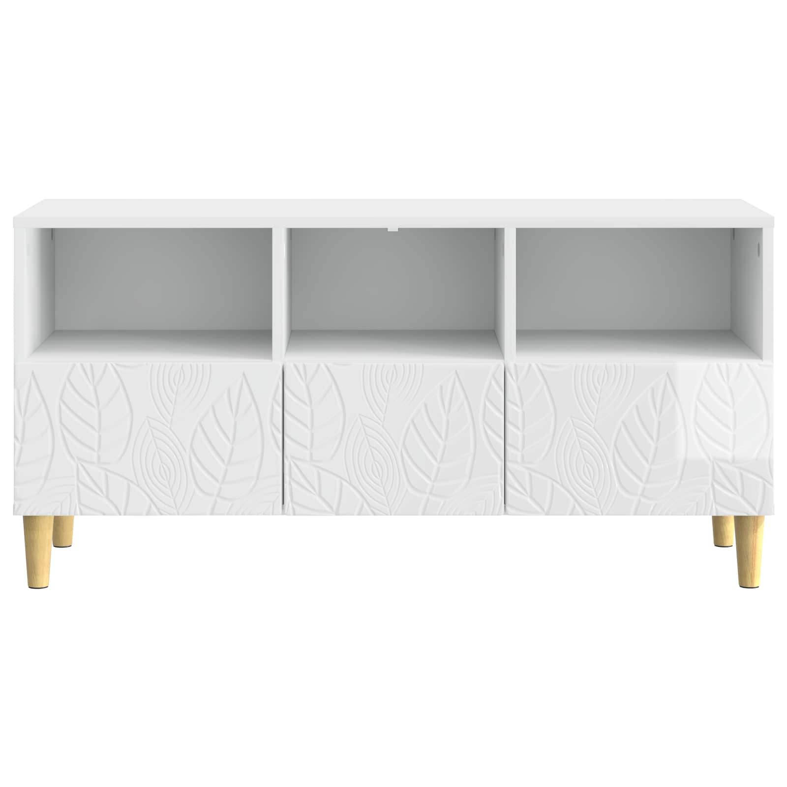 Meuble TV 102 x 34,5 x 50 cm Blanc brillant Bois d'ingénierie - XIOS