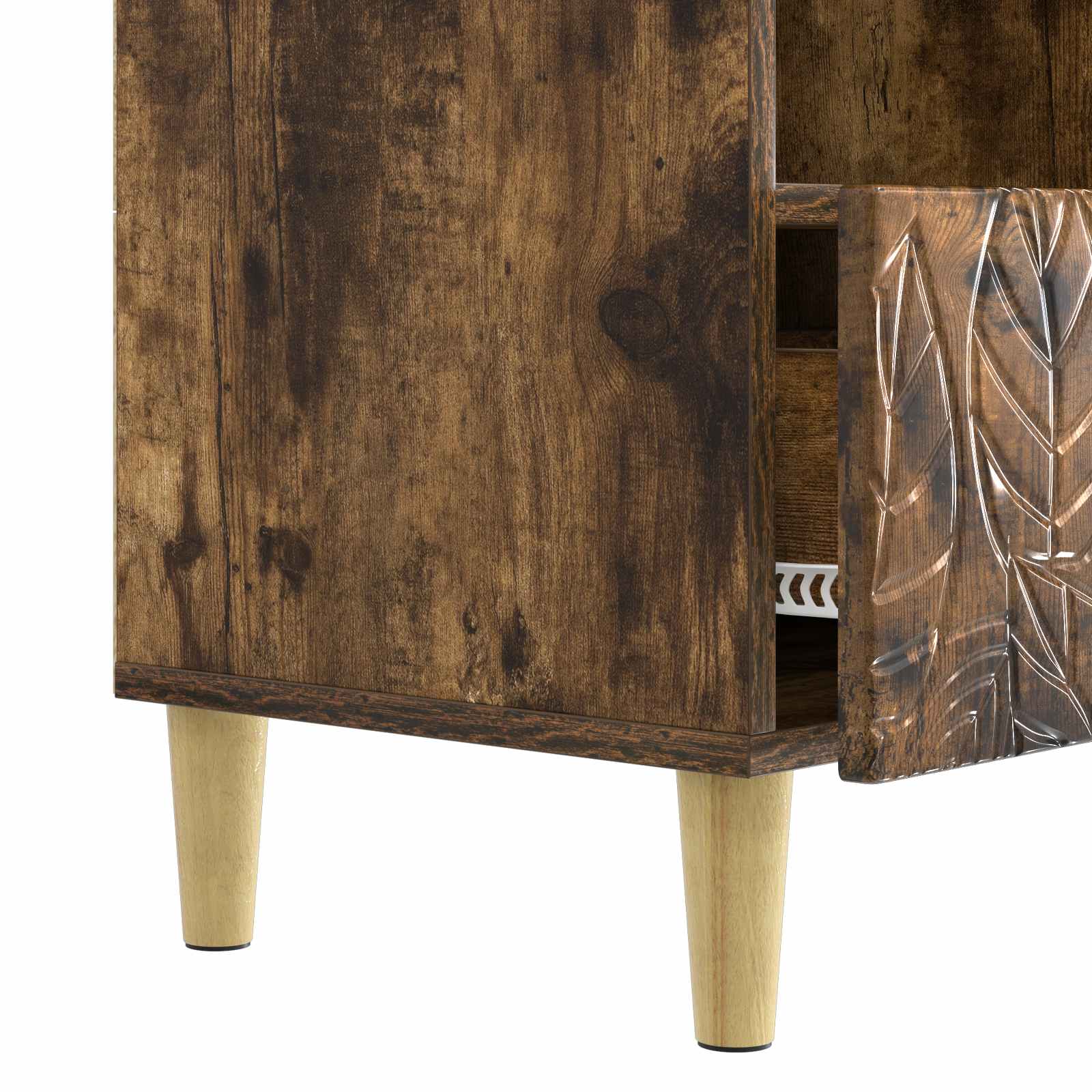 Meuble TV 102 x 34,5 x 50 cm Chêne fumé Bois d'ingénierie - XIOS