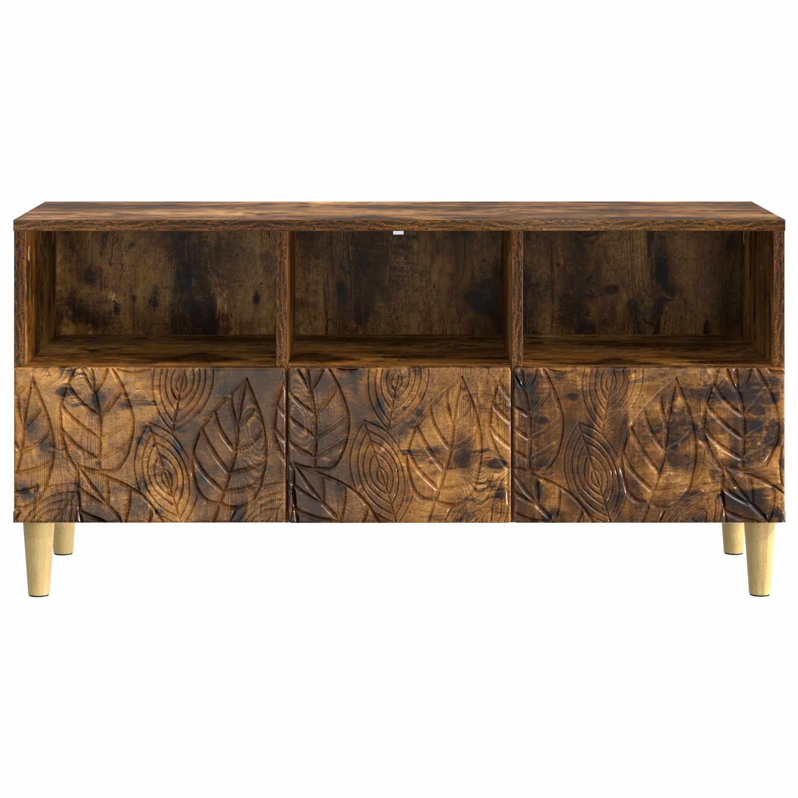 Meuble TV 102 x 34,5 x 50 cm Chêne fumé Bois d'ingénierie - XIOS