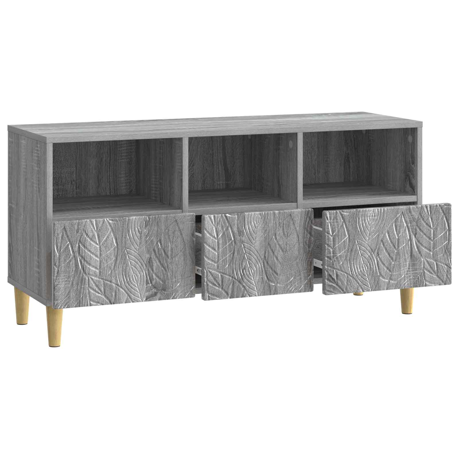 Meuble TV 102 x 34,5 x 50 cm Sonoma gris Bois d'ingénierie - XIOS