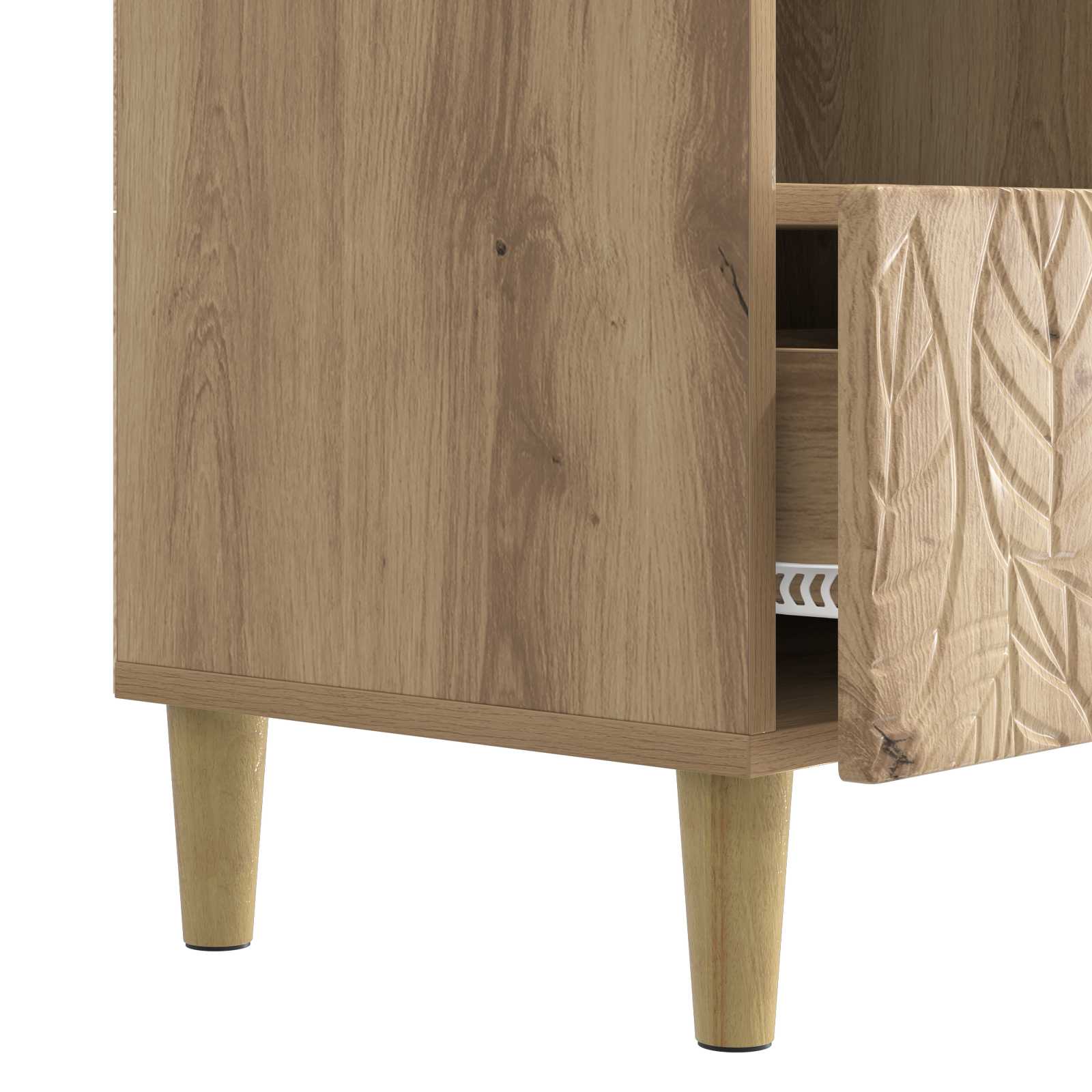 Meuble TV 102 x 34,5 x 50 cm Chêne artisanal Bois d'ingénierie - XIOS