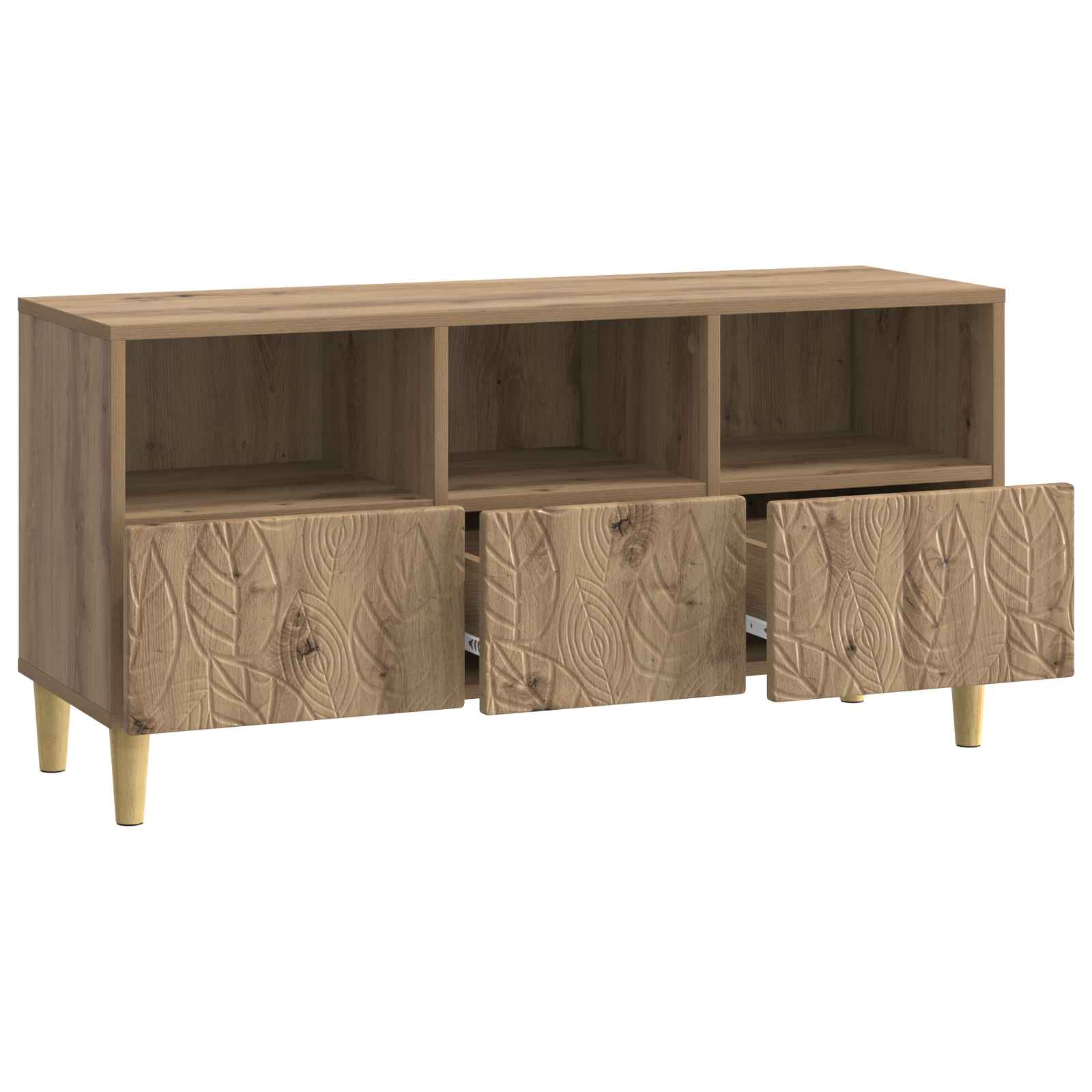 Meuble TV 102 x 34,5 x 50 cm Chêne artisanal Bois d'ingénierie - XIOS