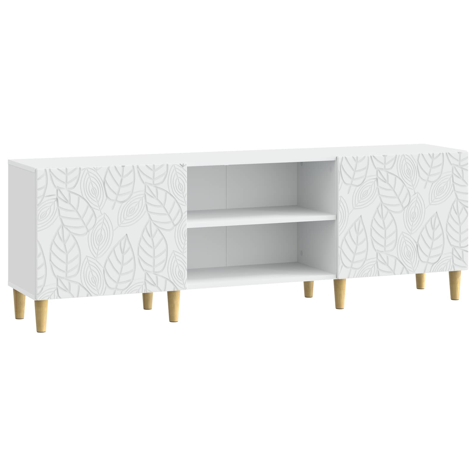 Meuble TV 150 x 31 x 50 cm Blanc Bois d'ingénierie - XIOS