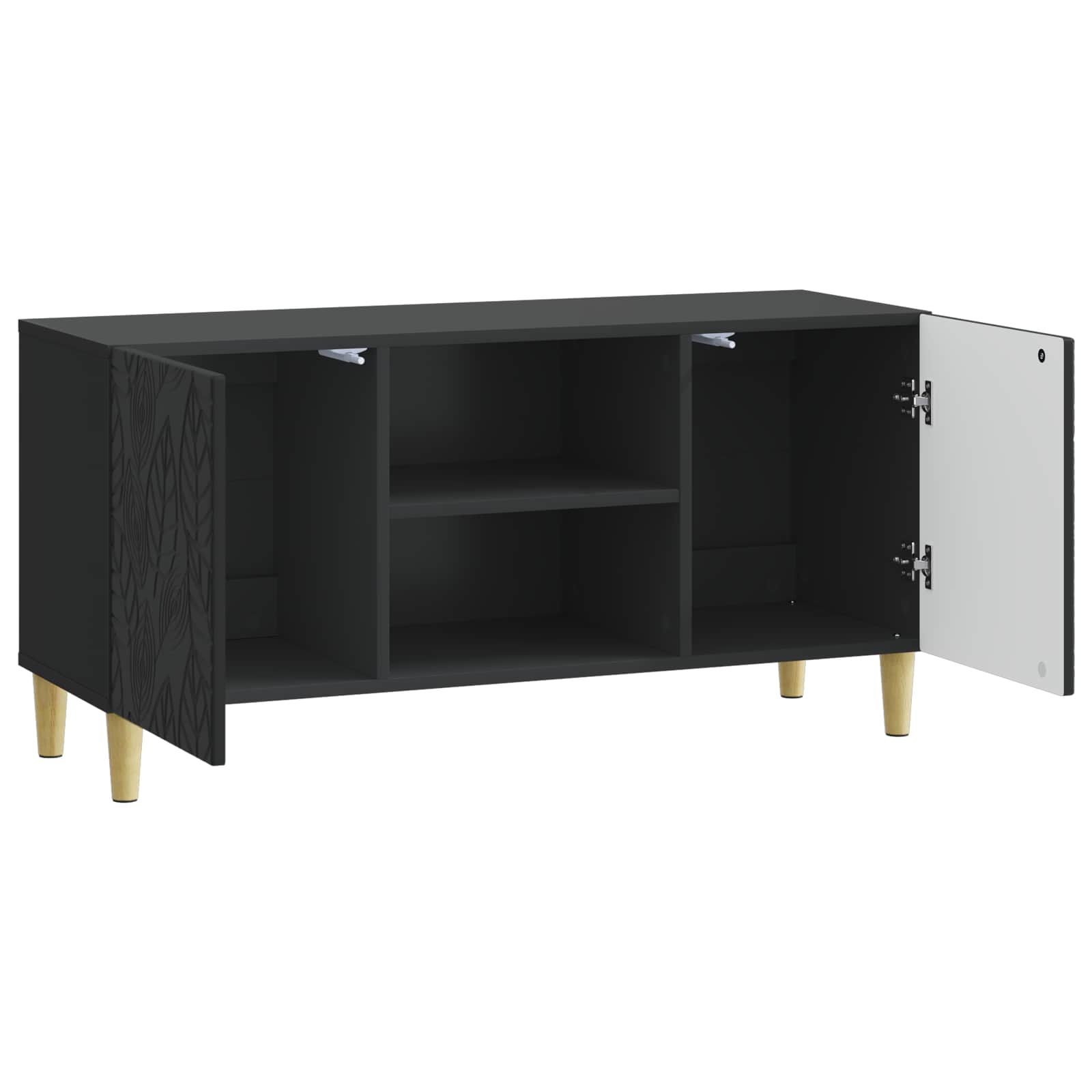 Meuble TV 102 x 34,5 x 50 cm Noir Bois d'ingénierie - XIOS
