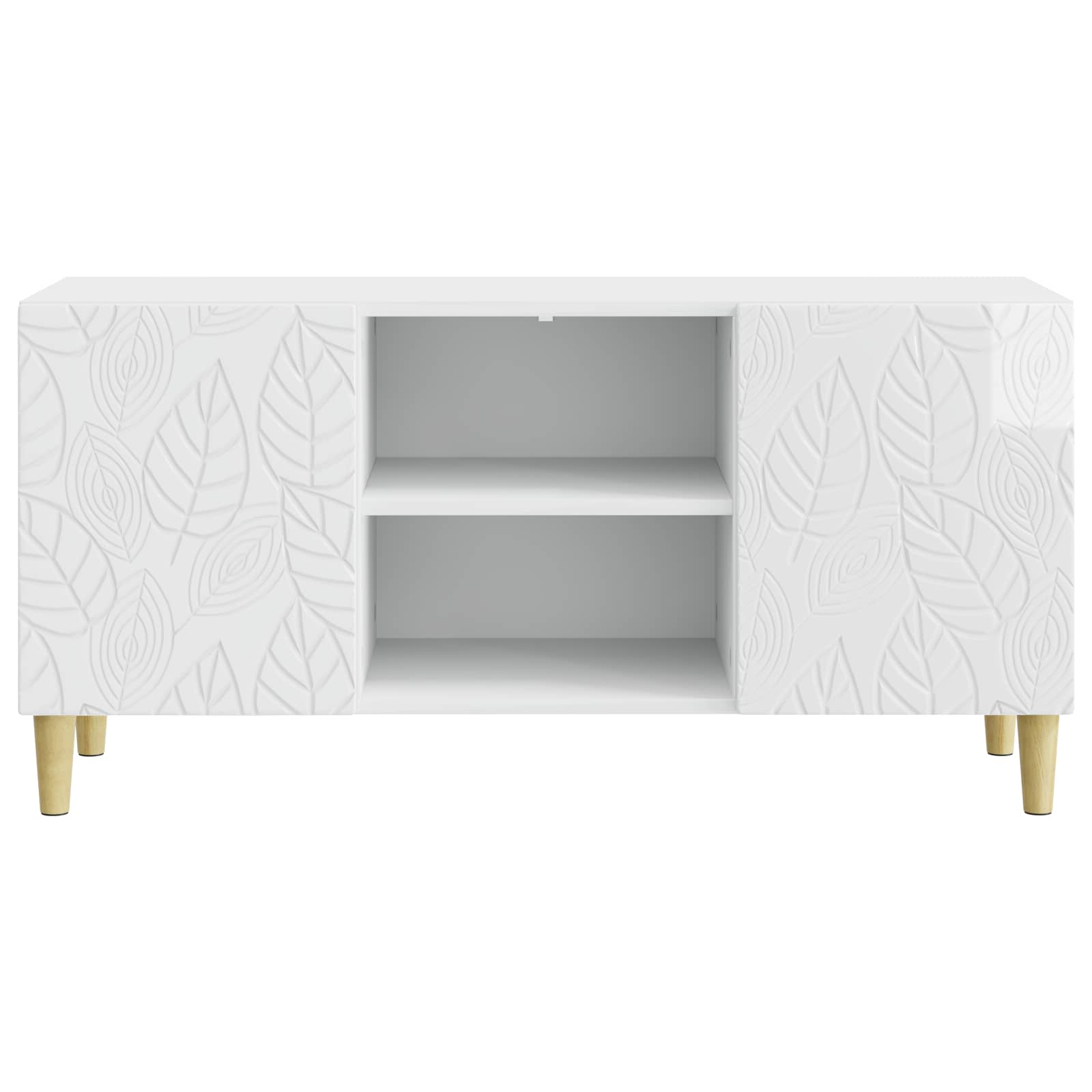 Meuble TV 102 x 34,5 x 50 cm Blanc brillant Bois d'ingénierie - XIOS