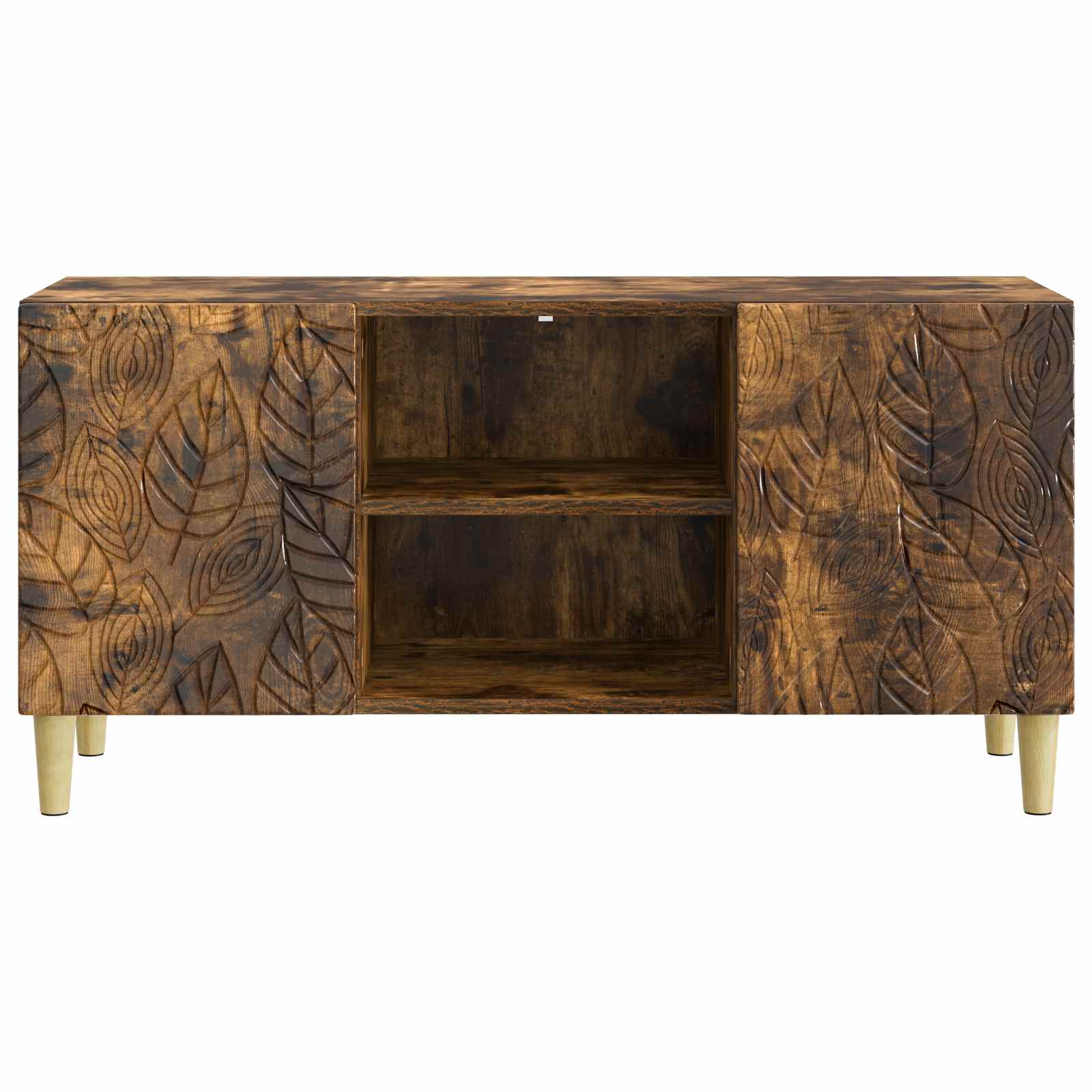Meuble TV 102 x 34,5 x 50 cm Chêne fumé Bois d'ingénierie - XIOS