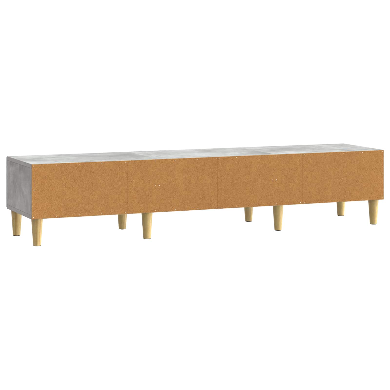 Meuble TV 147 x 34,5 x 30 cm Gris béton Bois d'ingénierie - XIOS