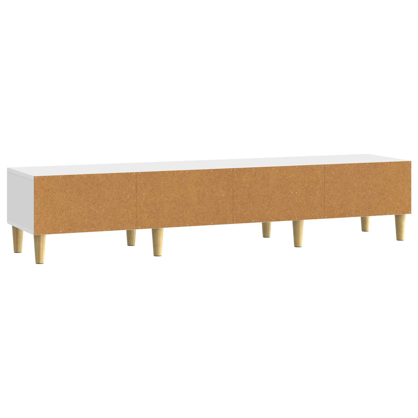 Meuble TV 147 x 34,5 x 30 cm Blanc brillant Bois d'ingénierie